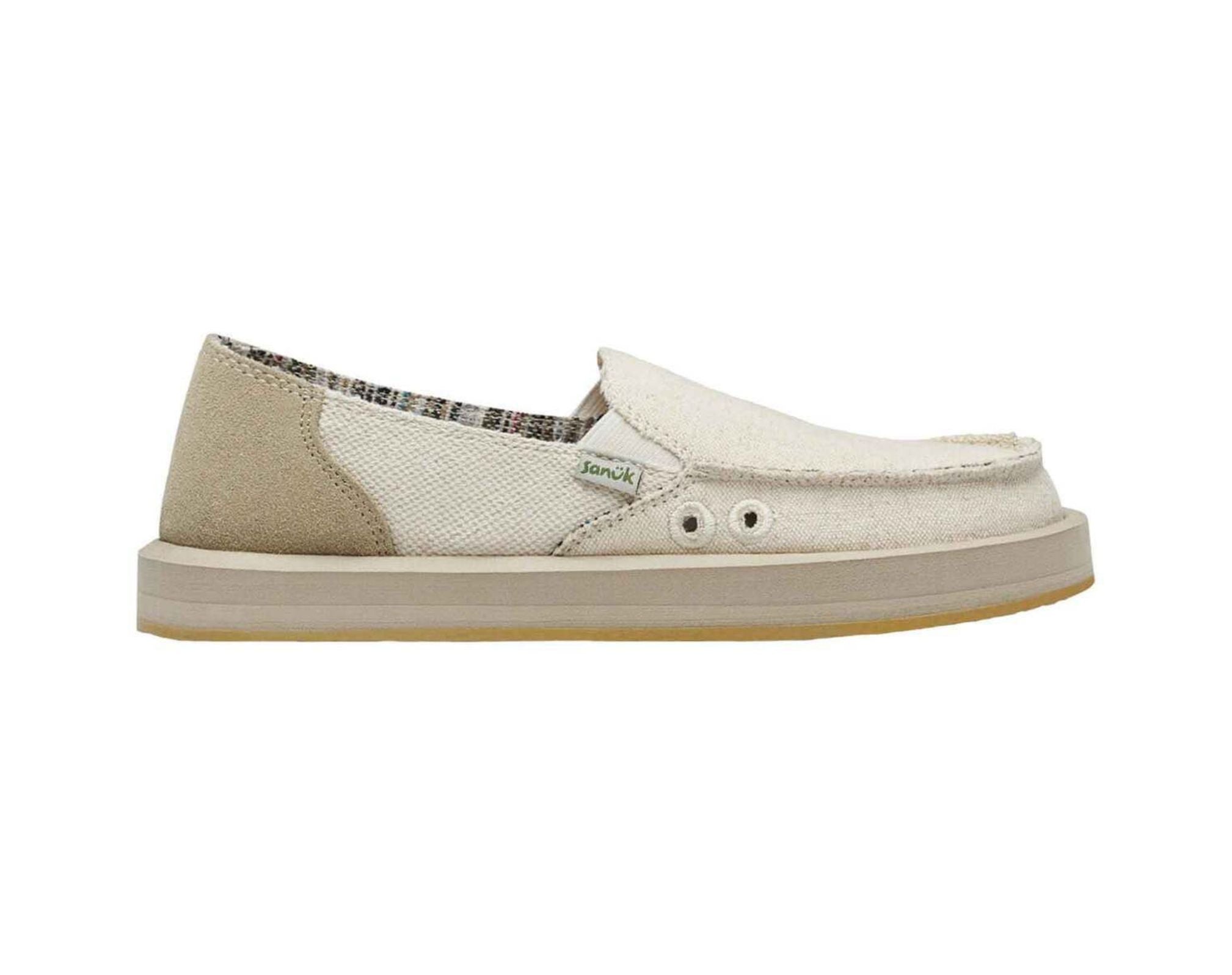 Sanuk Donna ST Natural slip on donna Natural canapa