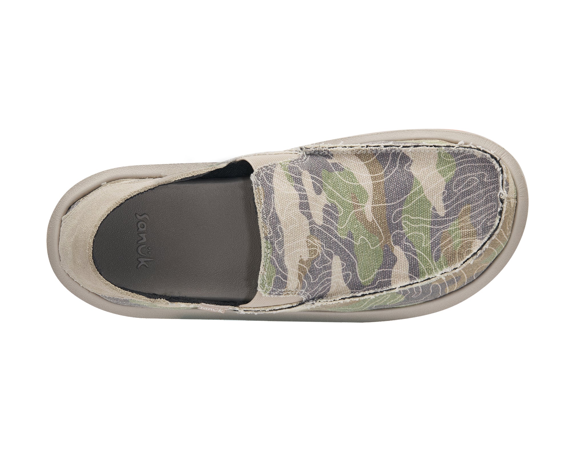Sanuk Donny Novelty scarpe uomo slip-on tela cotone