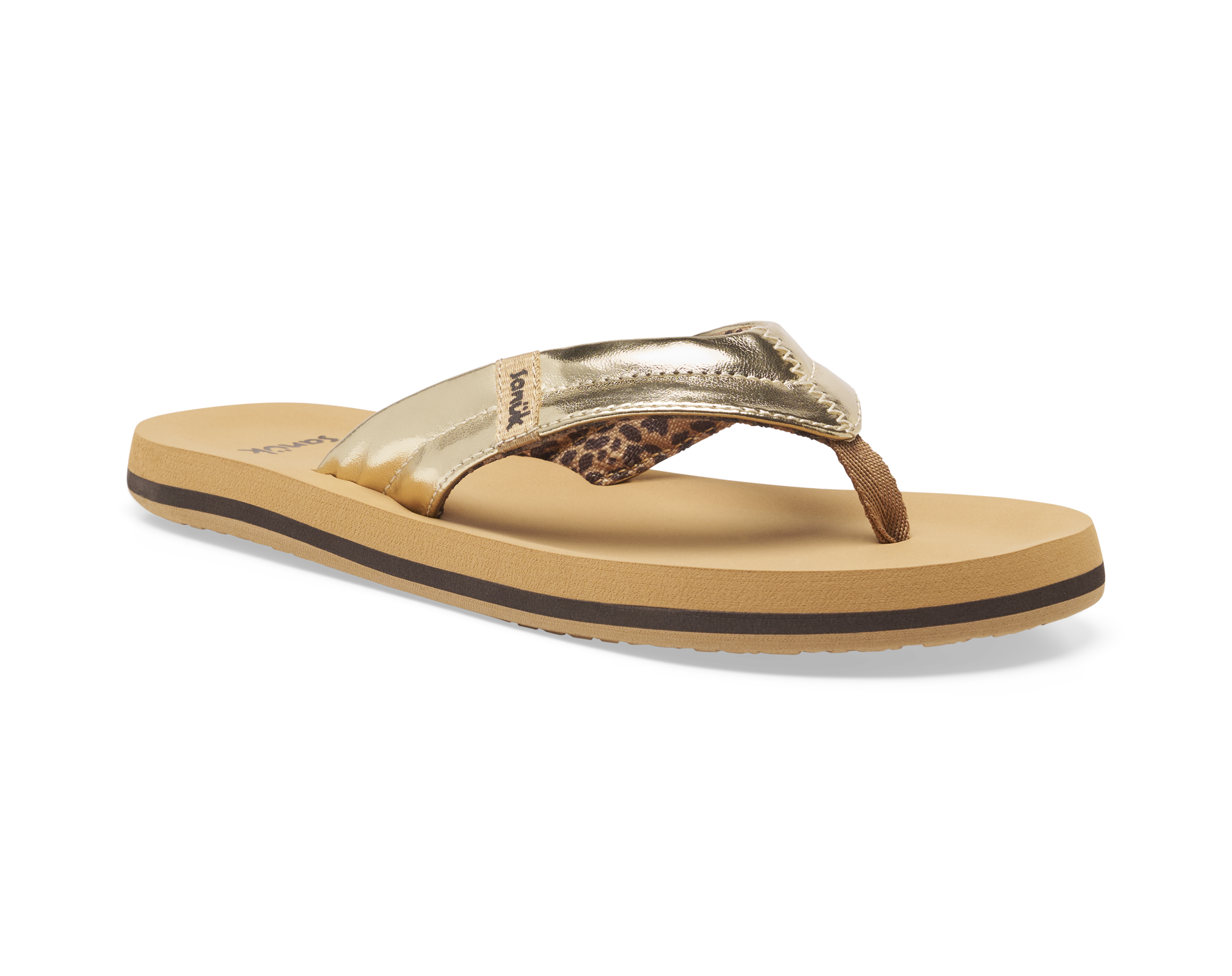 Sanuk Wavy ciabatte ragazzi Tan acqua asciugatura rapida