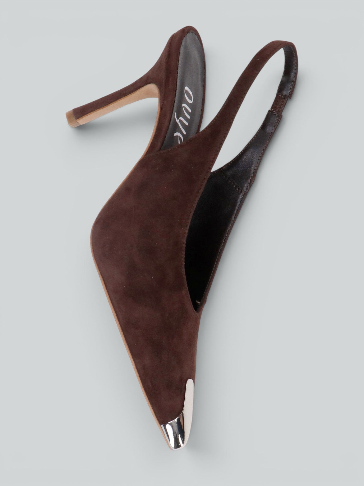 Ovyè Décolleté e Slingback Slingback Camoscio Moro Tacco 8 cm
