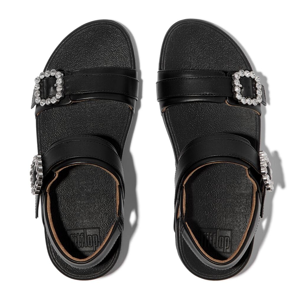 FitFlop Lulu Crystal-Buckle Sandali Pelle Donna 39 EU