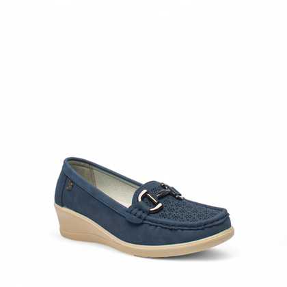 Cinzia Soft Sneakers Mocassino Donna Navy Sintetico
