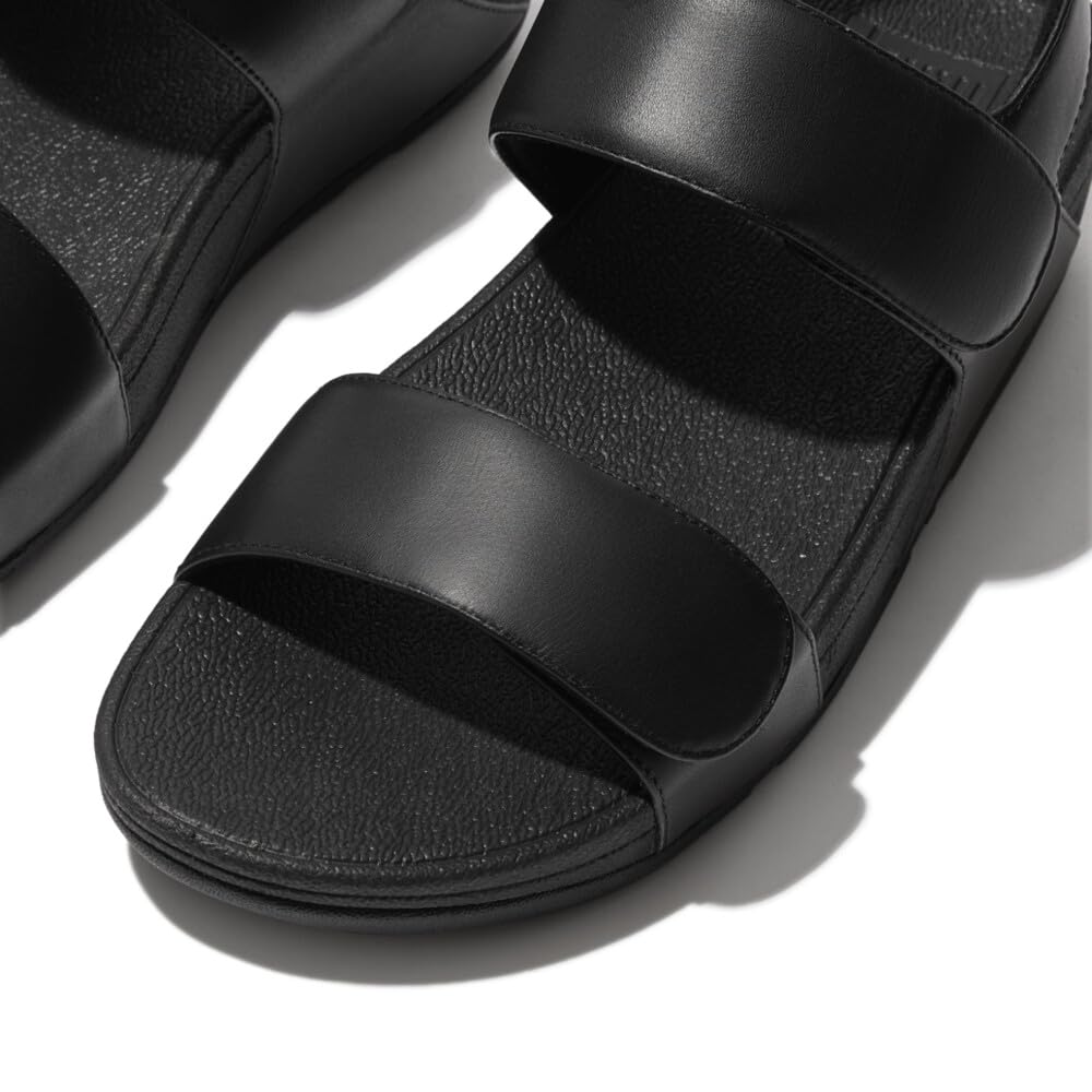 FitFlop Lulu Sandali Donna Neri in Pelle Regolabili