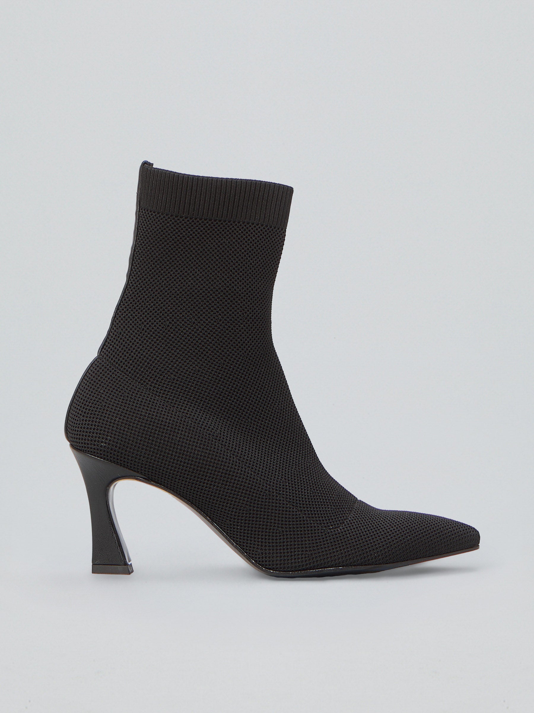 Ovyè Tronchetti con tacco tessuto elasticizzato tronchetti neri tacco 8 cm