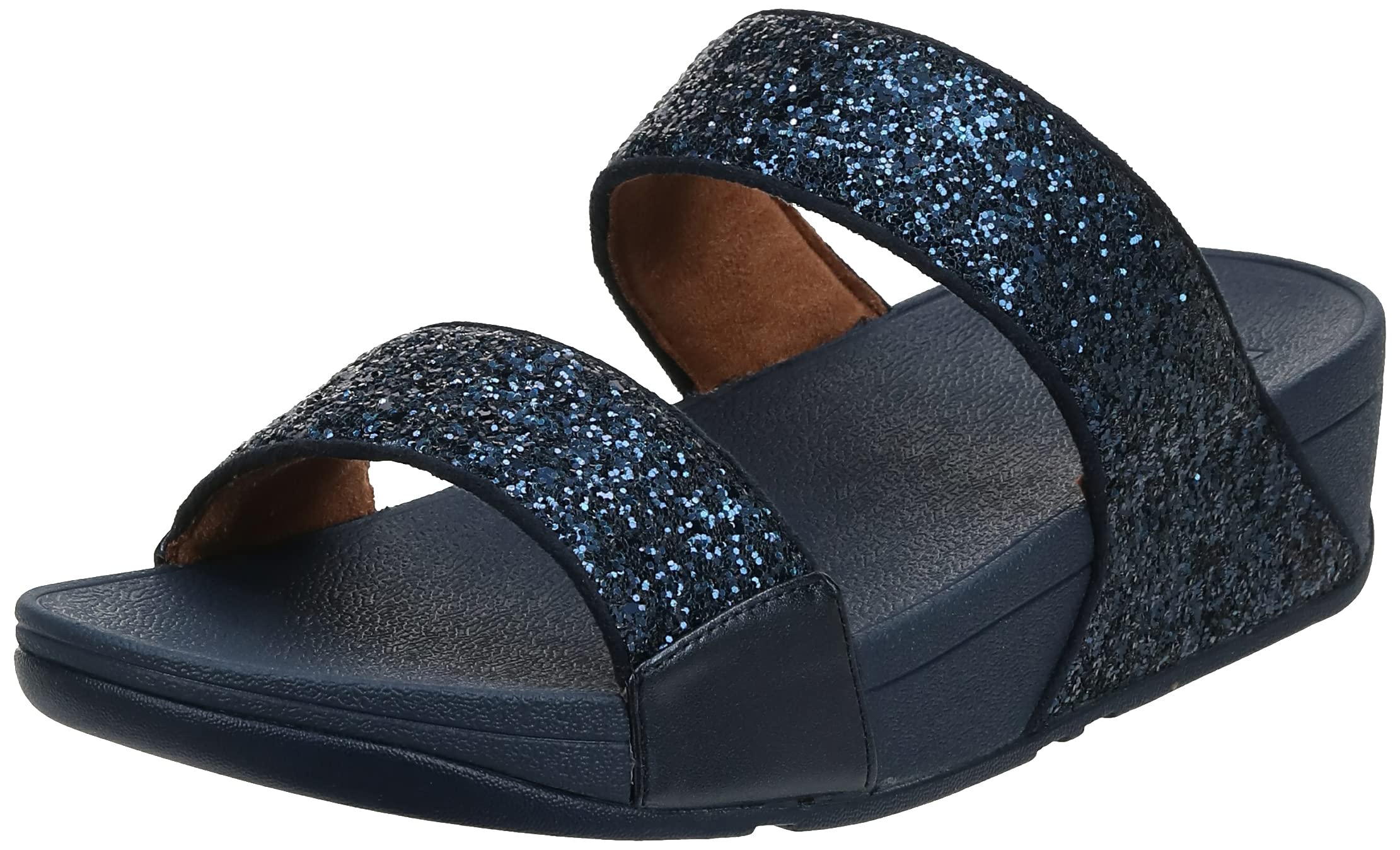FitFlop Lulu Glitter Ciabatte Slide Donna Nero Cristalli