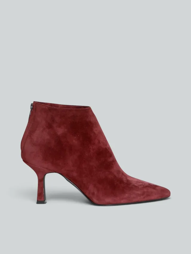 Ovyè Tronchetti con tacco in camoscio bordo 7 cm