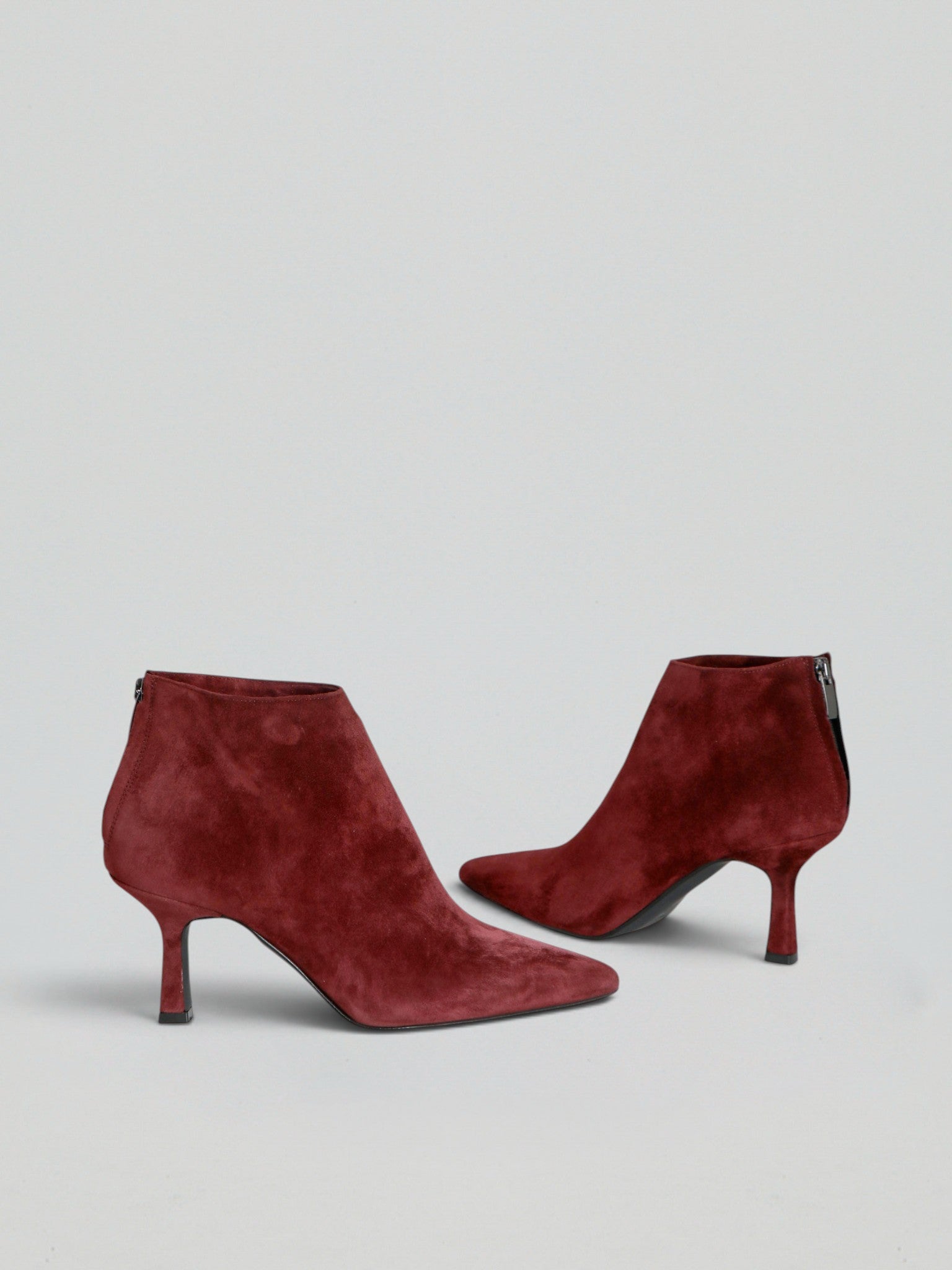 Ovyè Tronchetti con tacco in camoscio bordo 7 cm