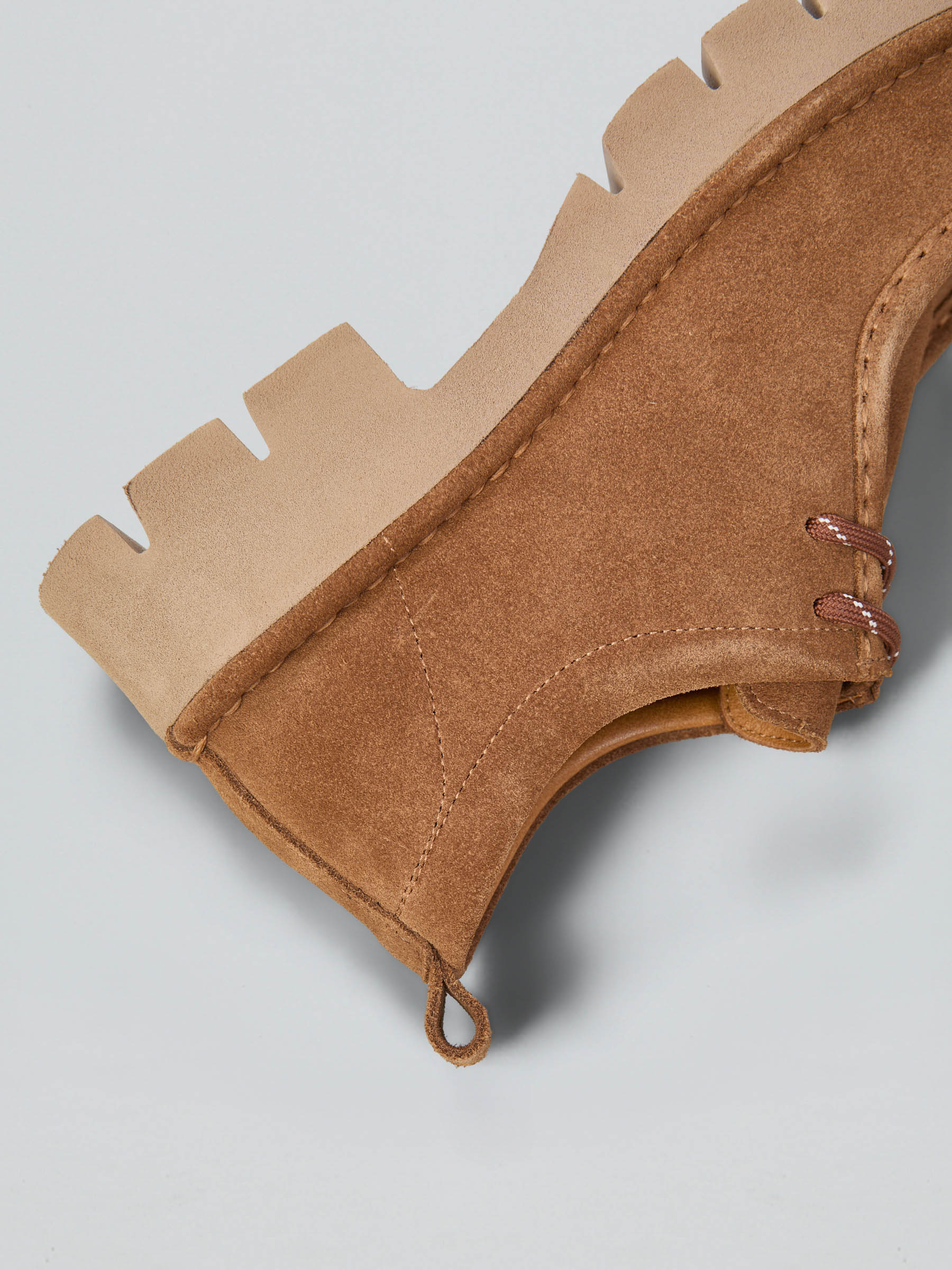 Ovyè Mocassini e stringate Stringate camoscio sigaro tacco 4 cm