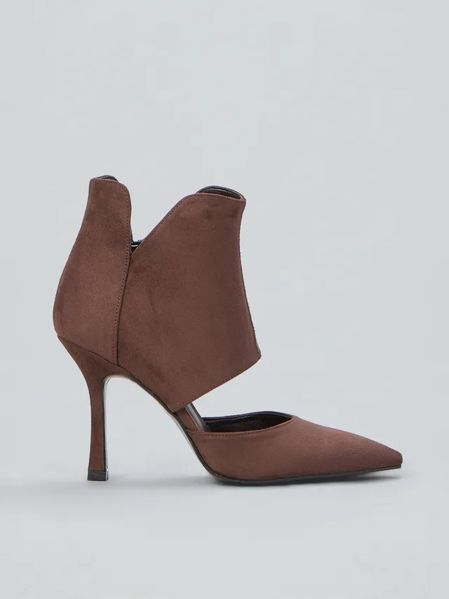 Ovyè Tronchetti asimmetrici moro tacco 9 cm taglia 38