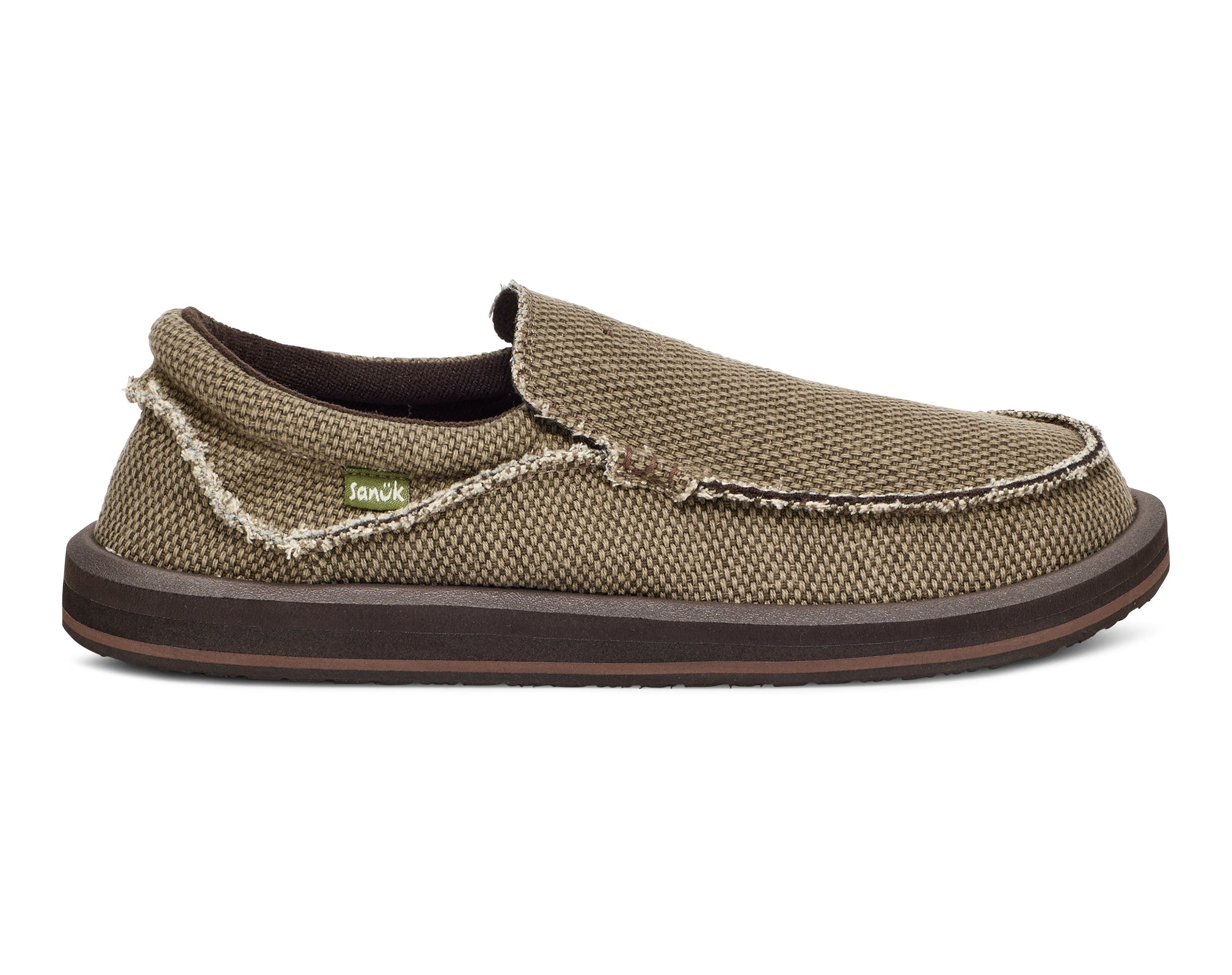 Sanuk Chiba Slip-On Uomo Marrone in Tela di Cotone