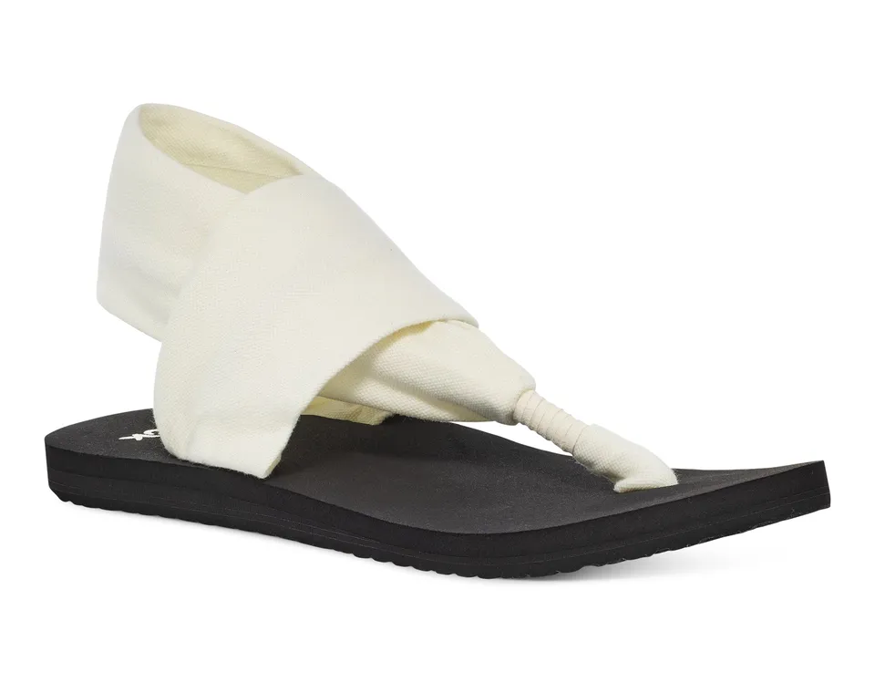 Sanuk Sling ST infradito donna bianco nero yoga foam