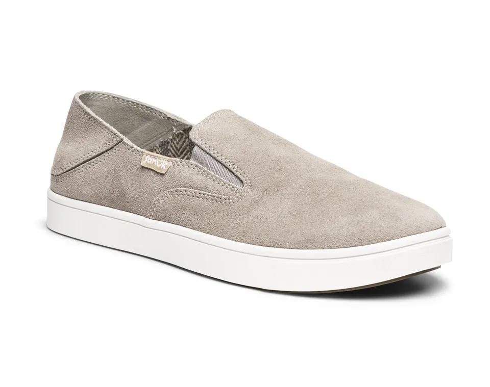 Sanuk Tydal Slip On Leather mocassini donna camoscio peyote