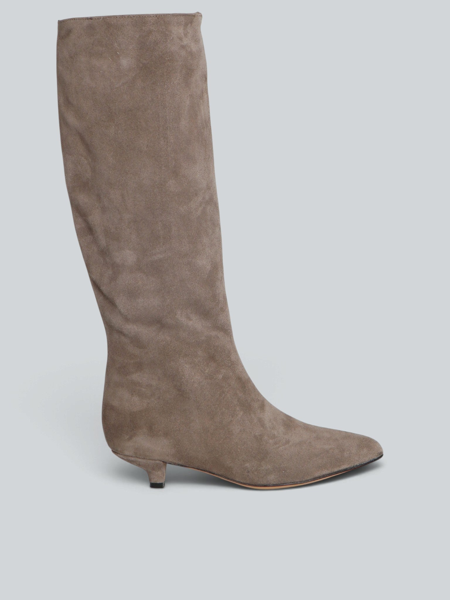 Ovyè Stivali con tacco camoscio mousse tacco 4 cm
