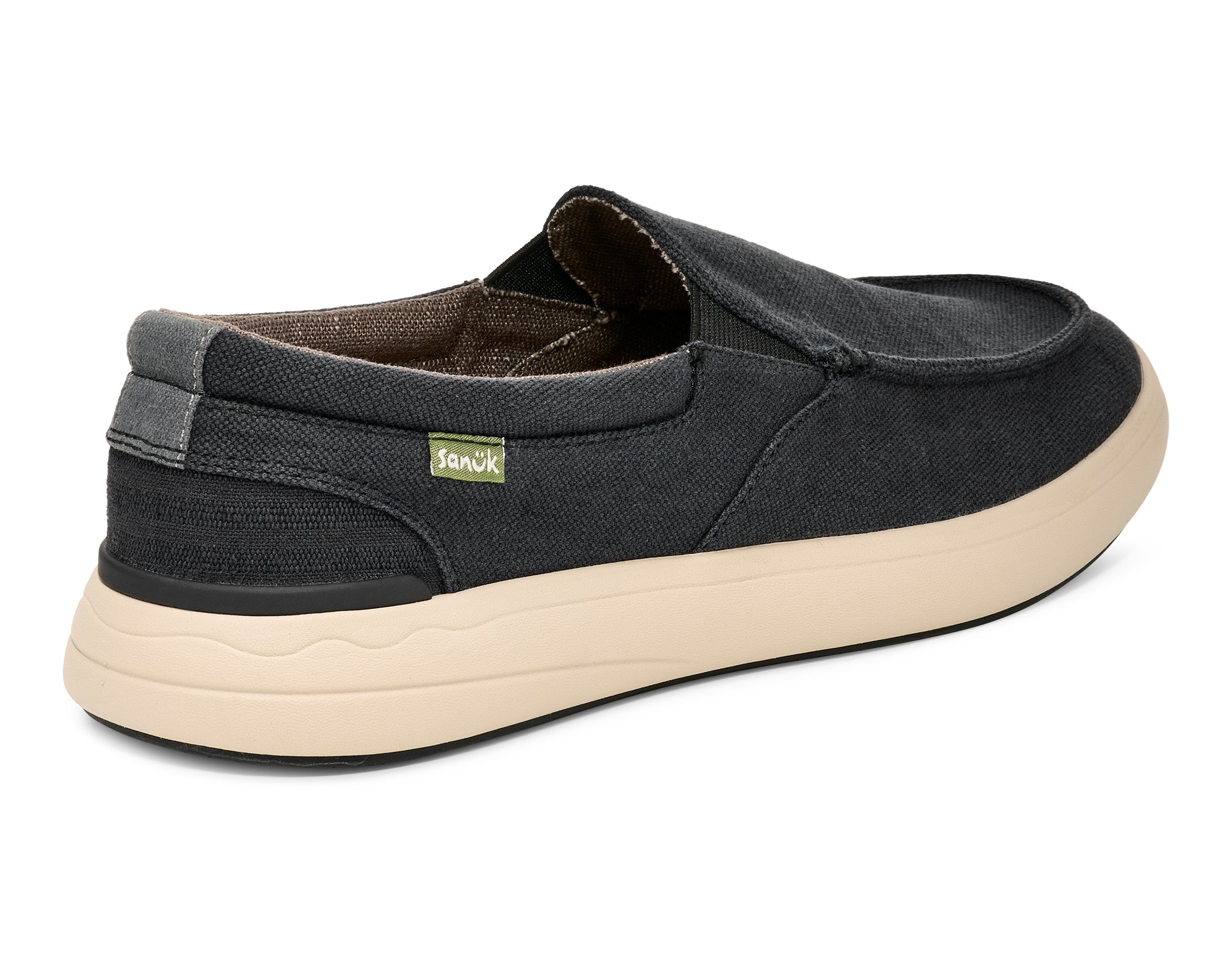 Sanuk Mason Slip On mocassini uomo grigi in tela