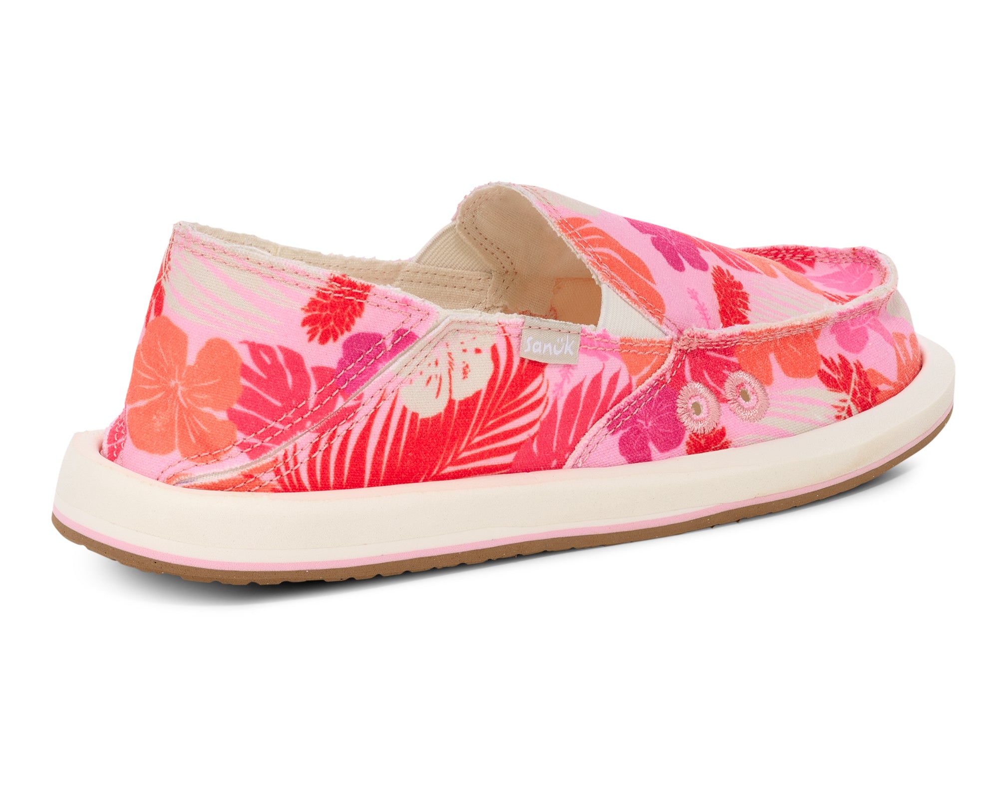 Sanuk Donna Tropics slip on donna Sugar Coral cotone