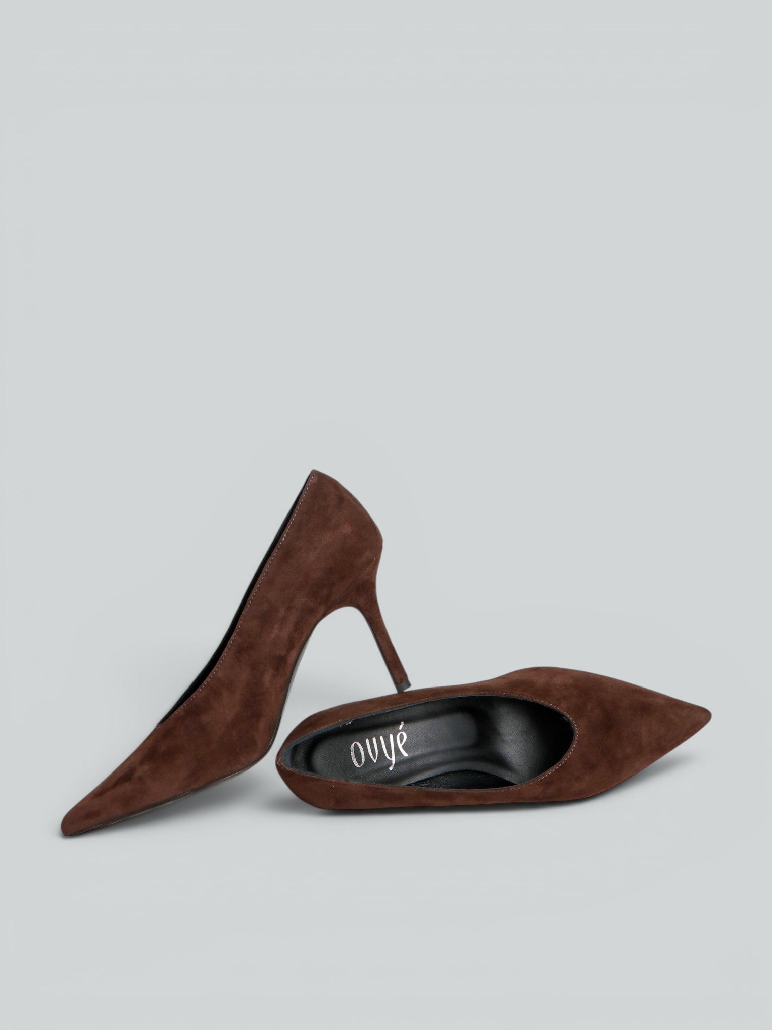Ovye Decollete e Slingback decollete camoscio moro