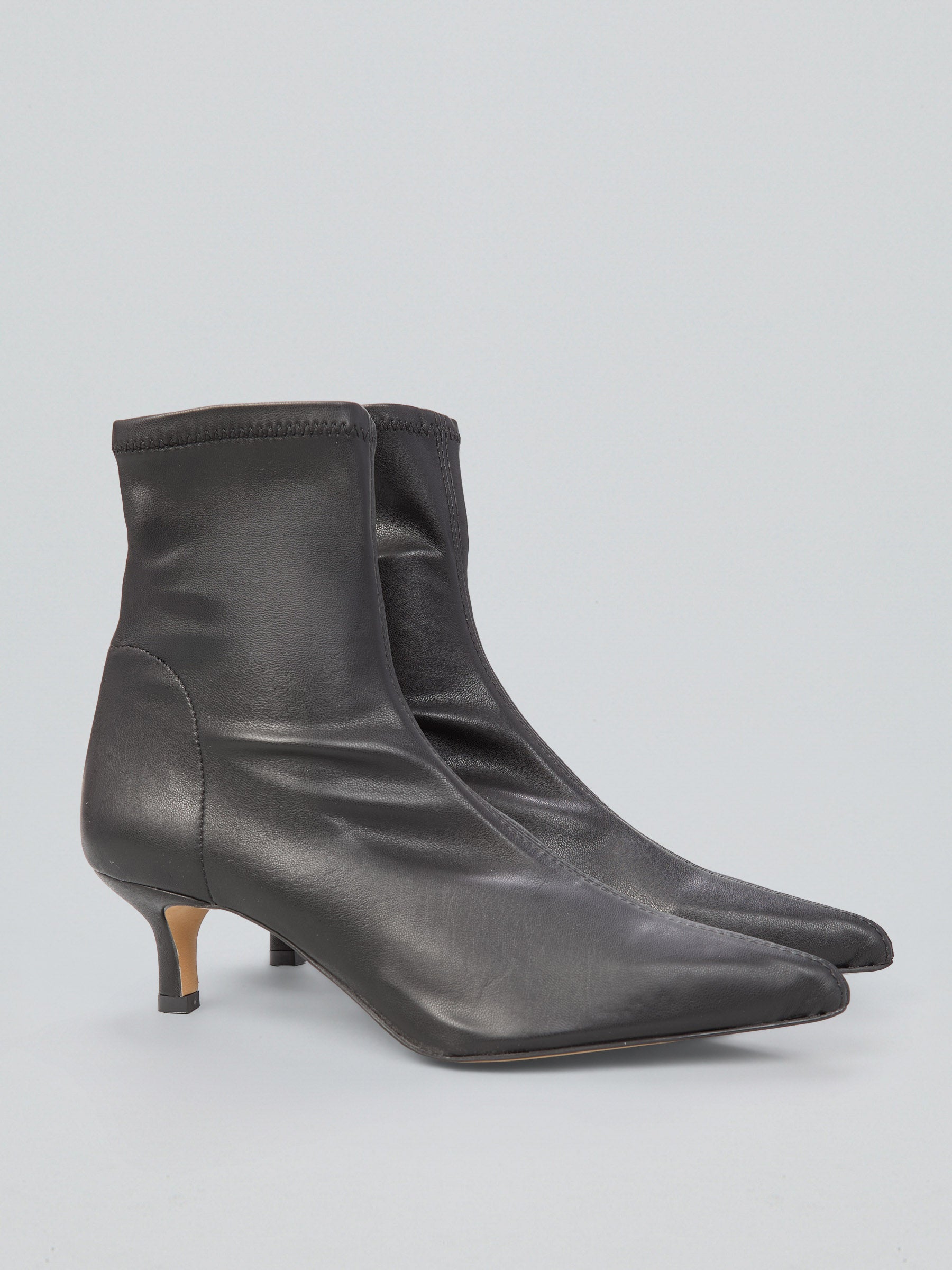 Ovyè Tronchetti con tacco stretch neri tacco 5 cm