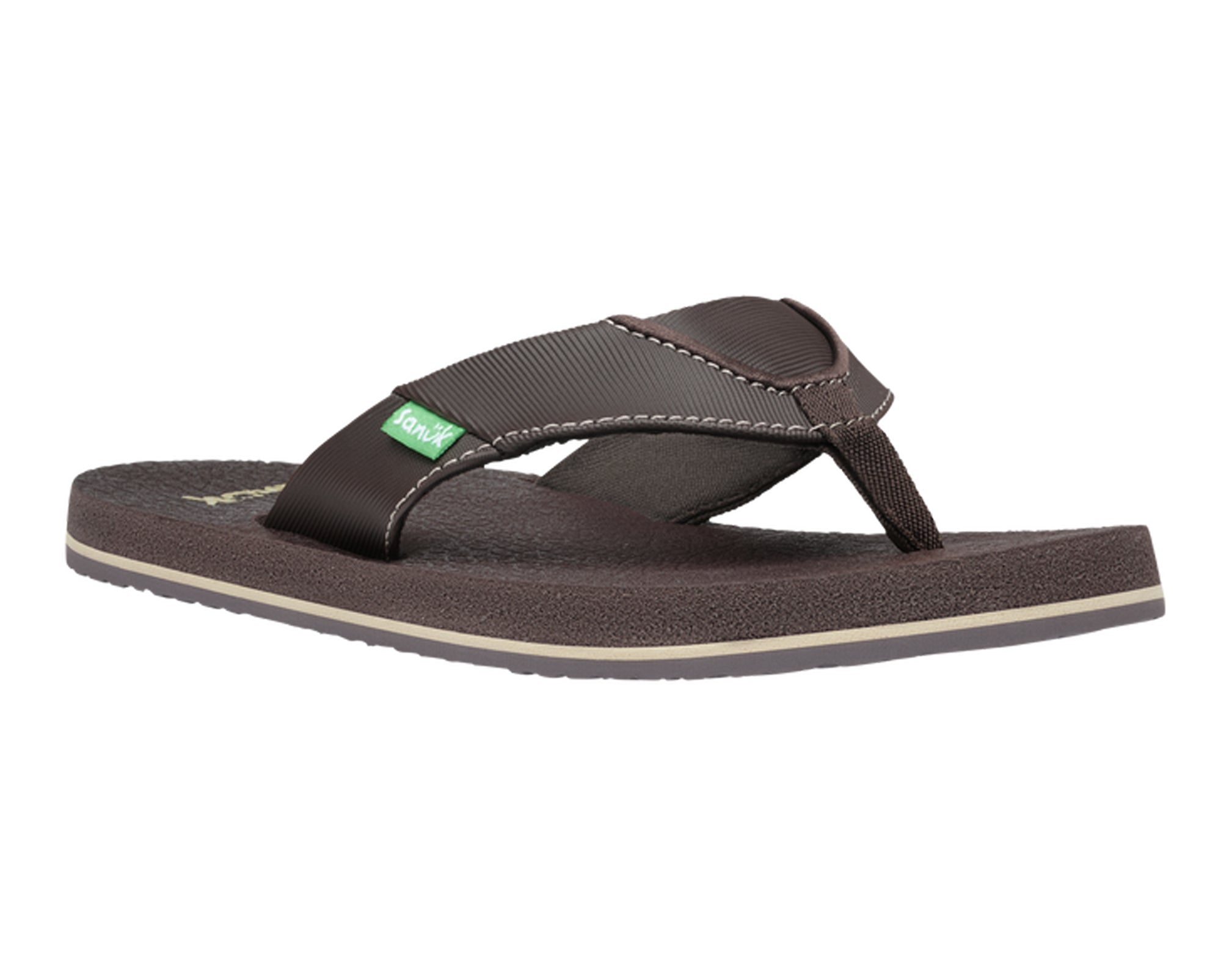 Sanuk Root Beer Cozy sandalo bambino Nero yoga mat