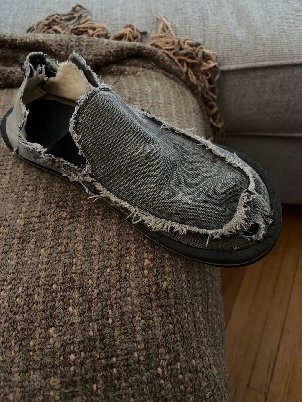 Sanuk Donny Slip-On Uomo Nero con Tallone Pieghevole