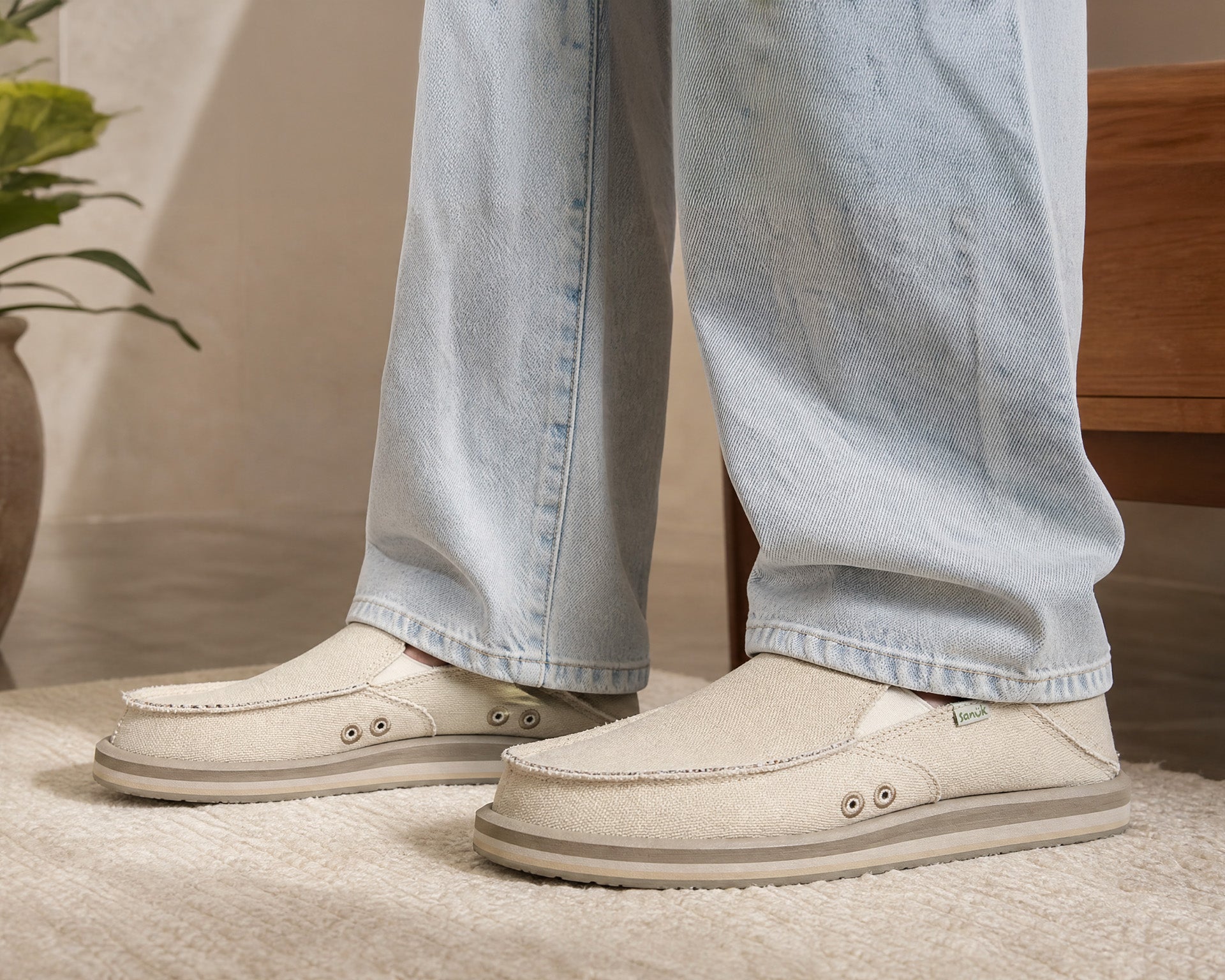 Sanuk Donny Hemp slip on uomo canapa schiuma