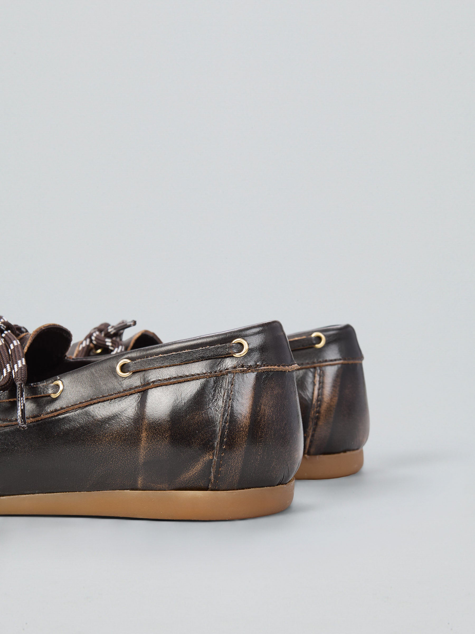 Ovyè Mocassini in pelle modello barca scarpe tacco 1 cm