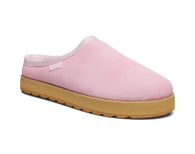 Sanuk Yoga Cloud Lounger Leather pantofole donna rosa chiaro