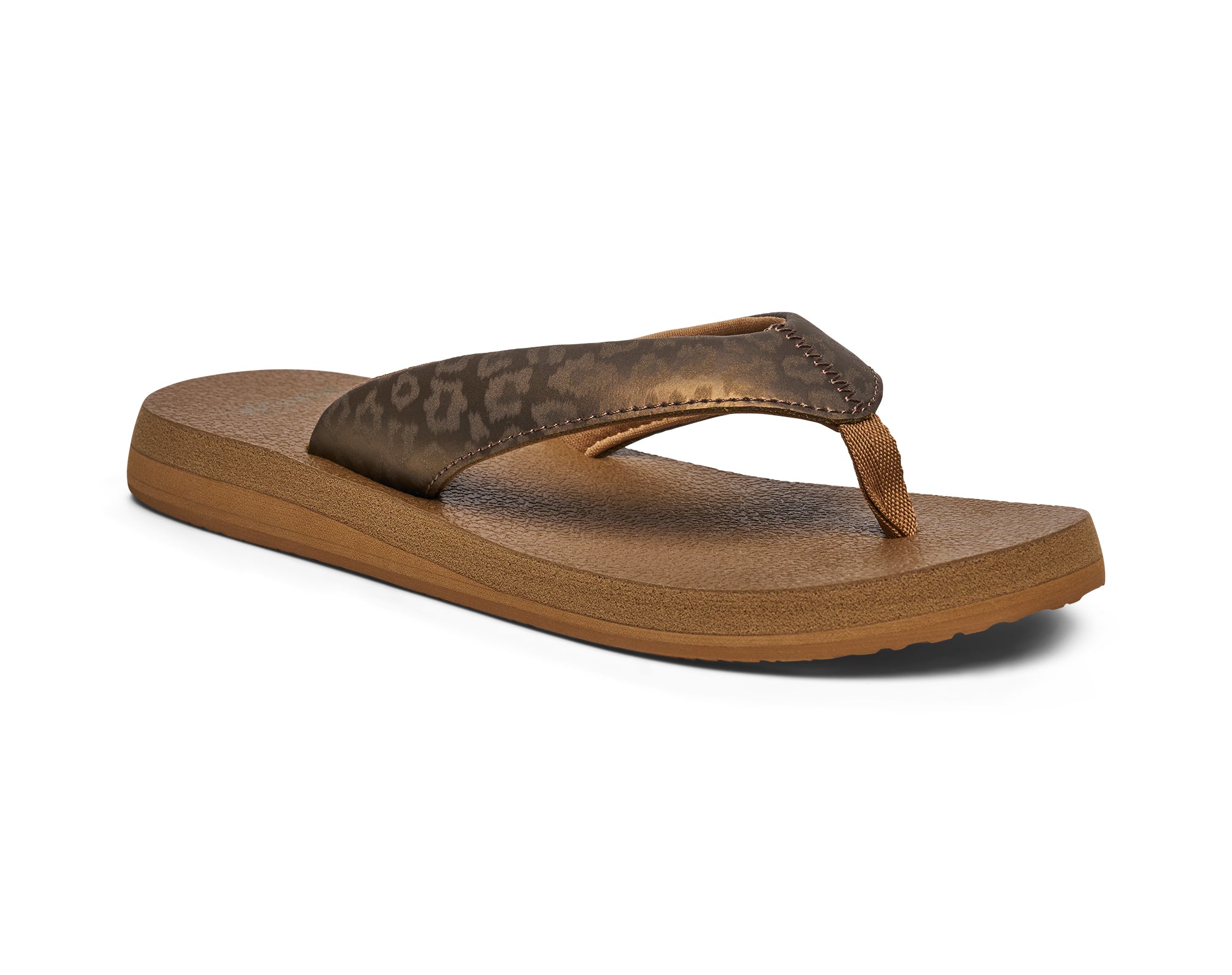 Sanuk Yoga Mat II Leather sandali donna bronze leopard
