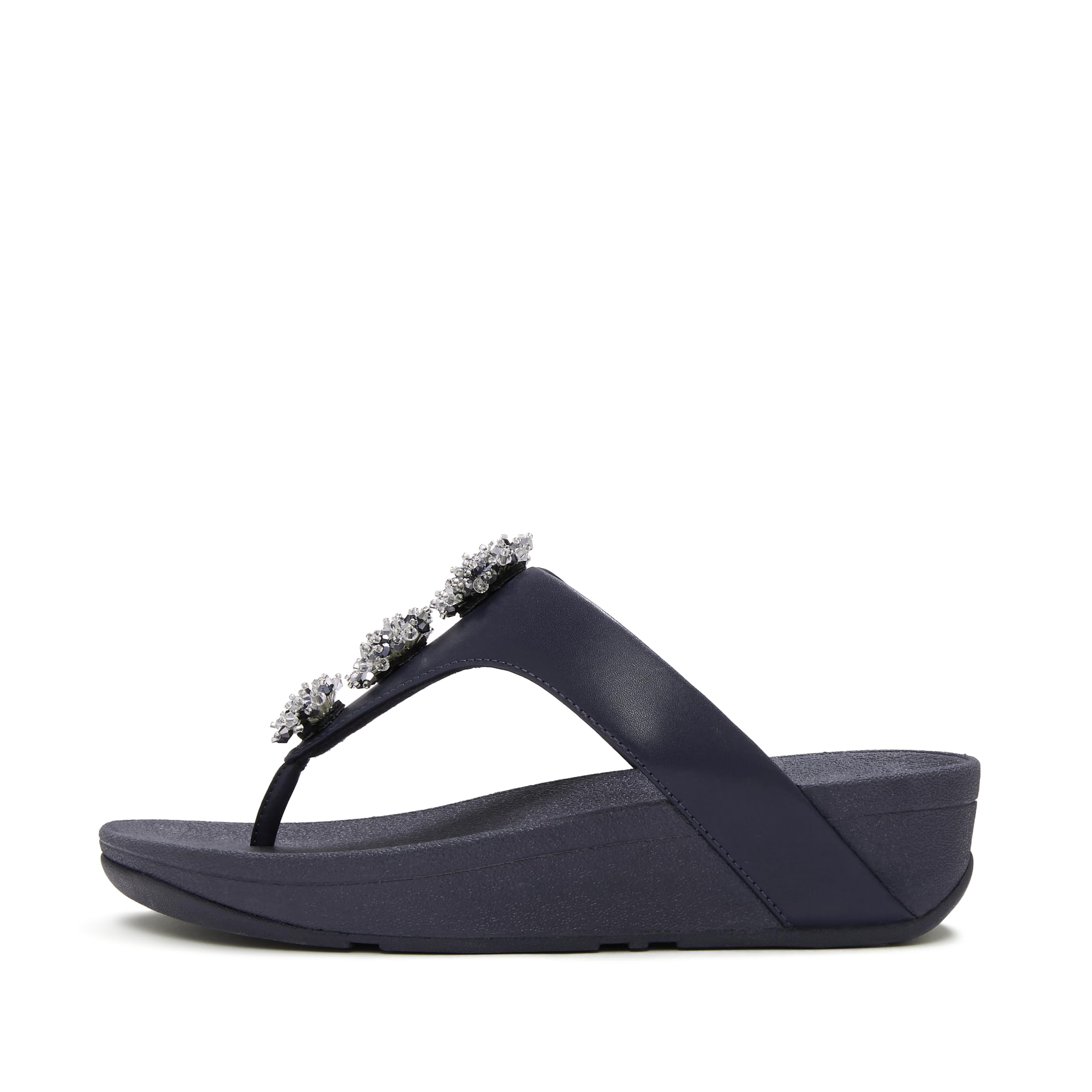 FitFlop Flowrise Adornment Toe-Post sandali donna nero