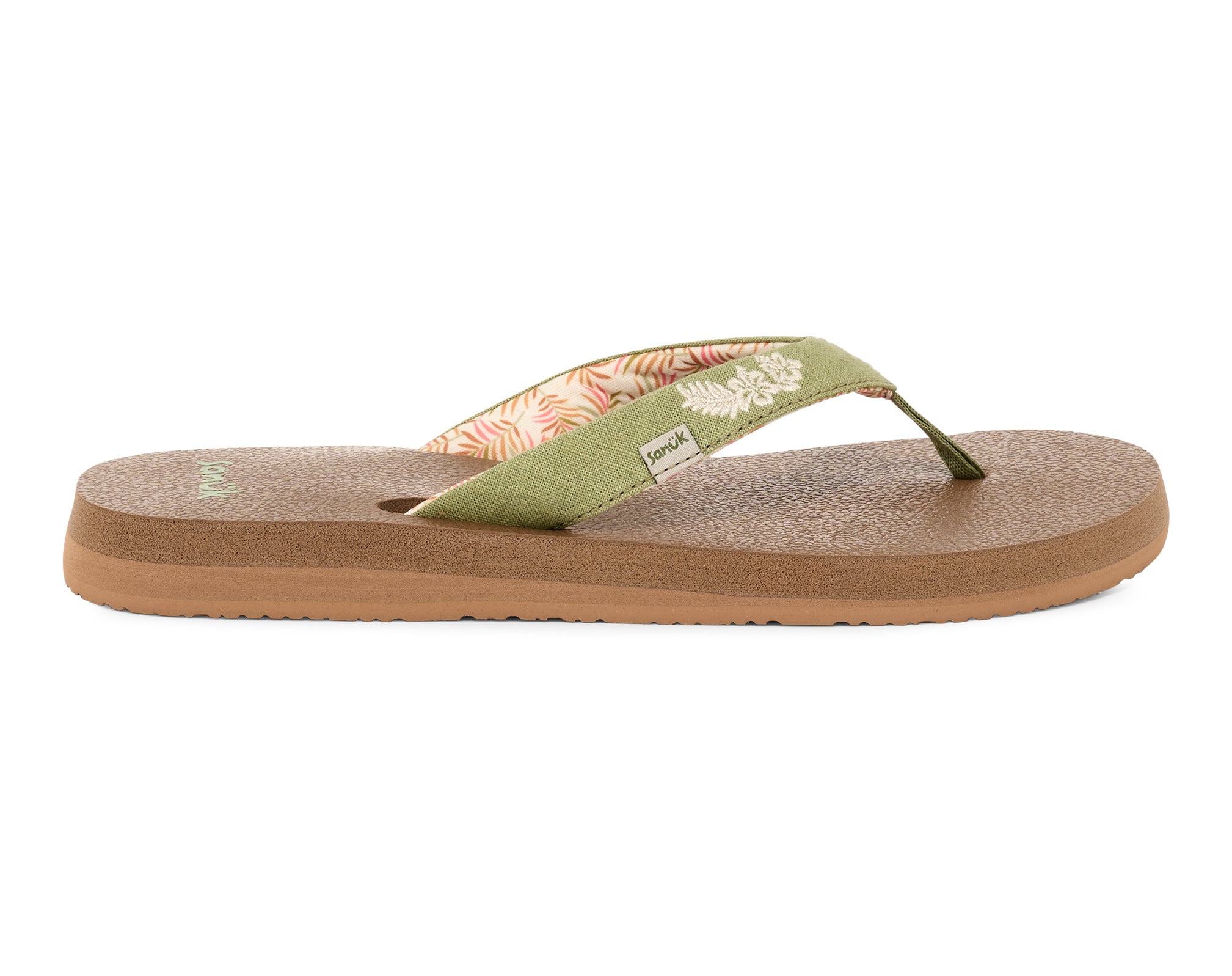 Sanuk Yoga Paradise II Sandali Nero Ricamo Floreale