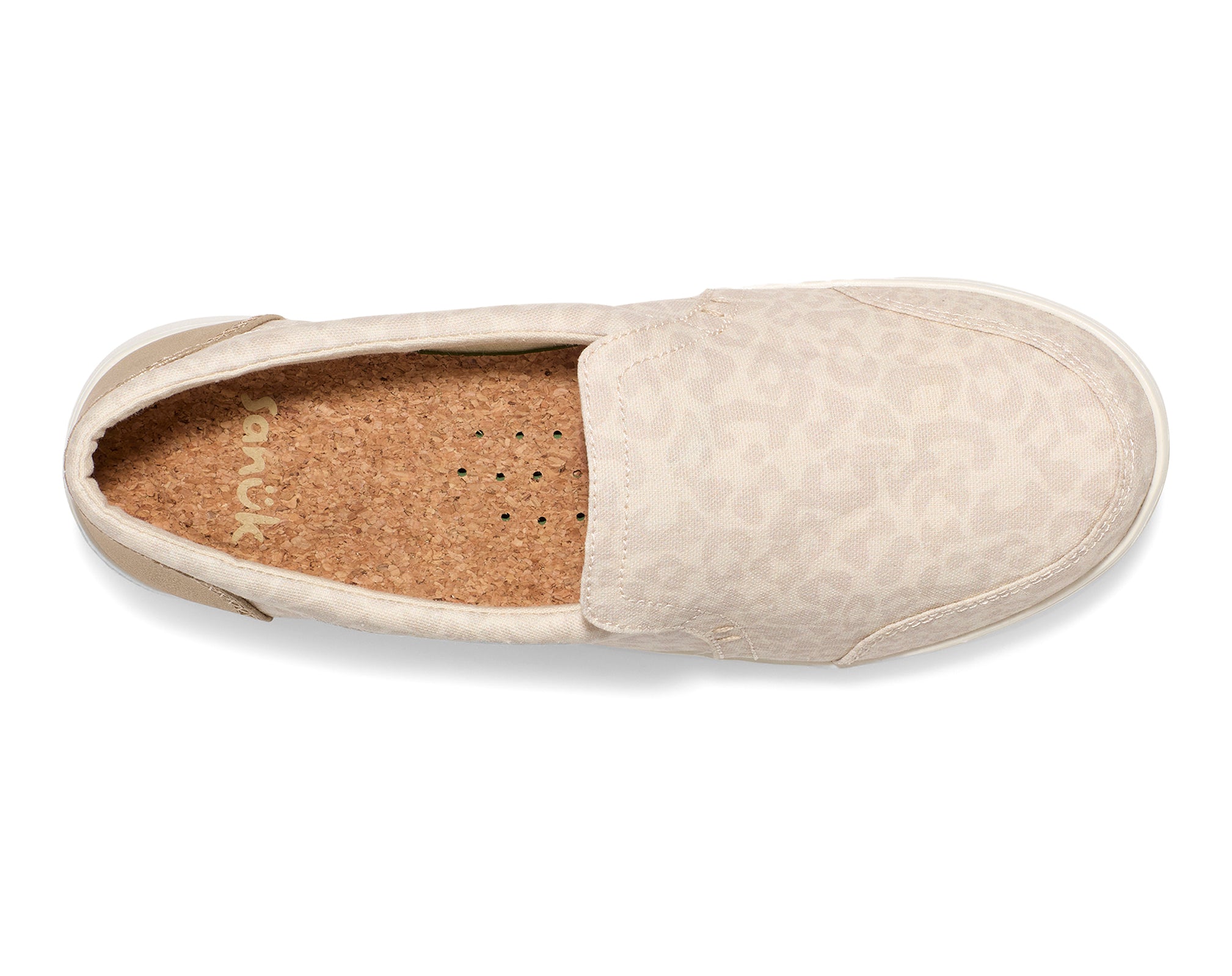 Sanuk Hangout Lite Glam slide donna Snow Leopard sughero