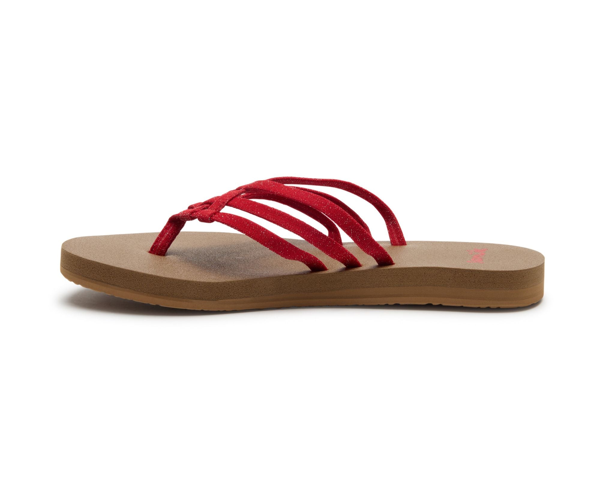 Sanuk Yoga Sandy II Sparkle infradito donna cherry red