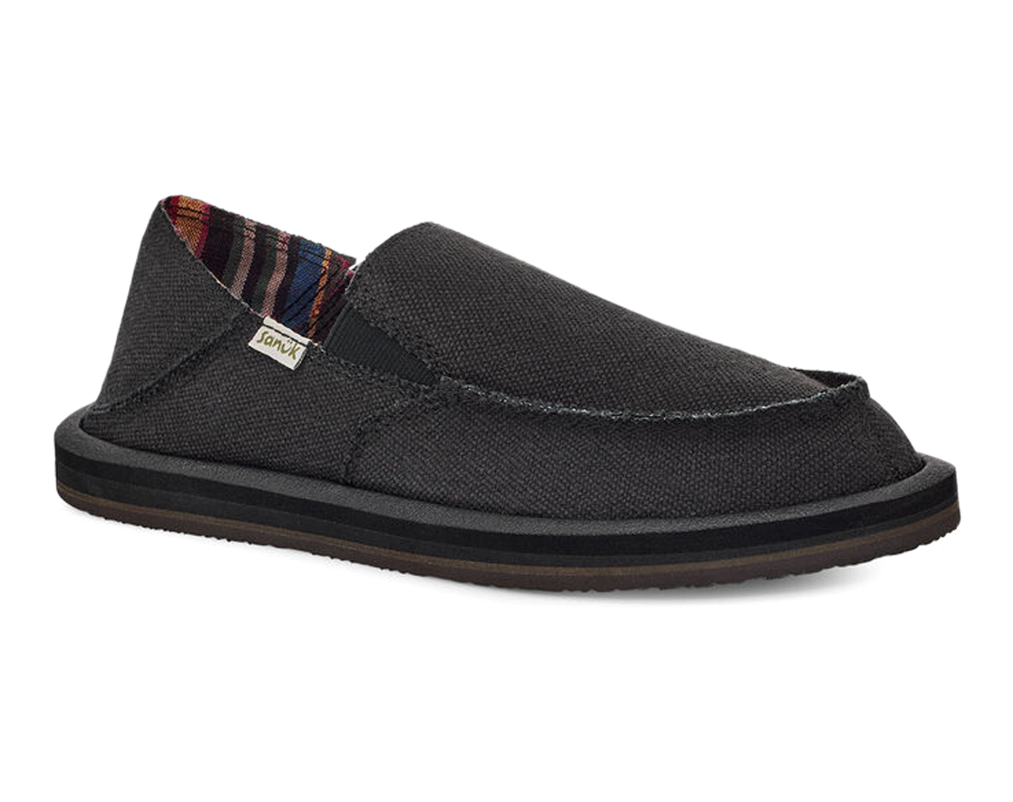 Sanuk Lil Don Sidewalk Surfer slip-on bambino Nero tela