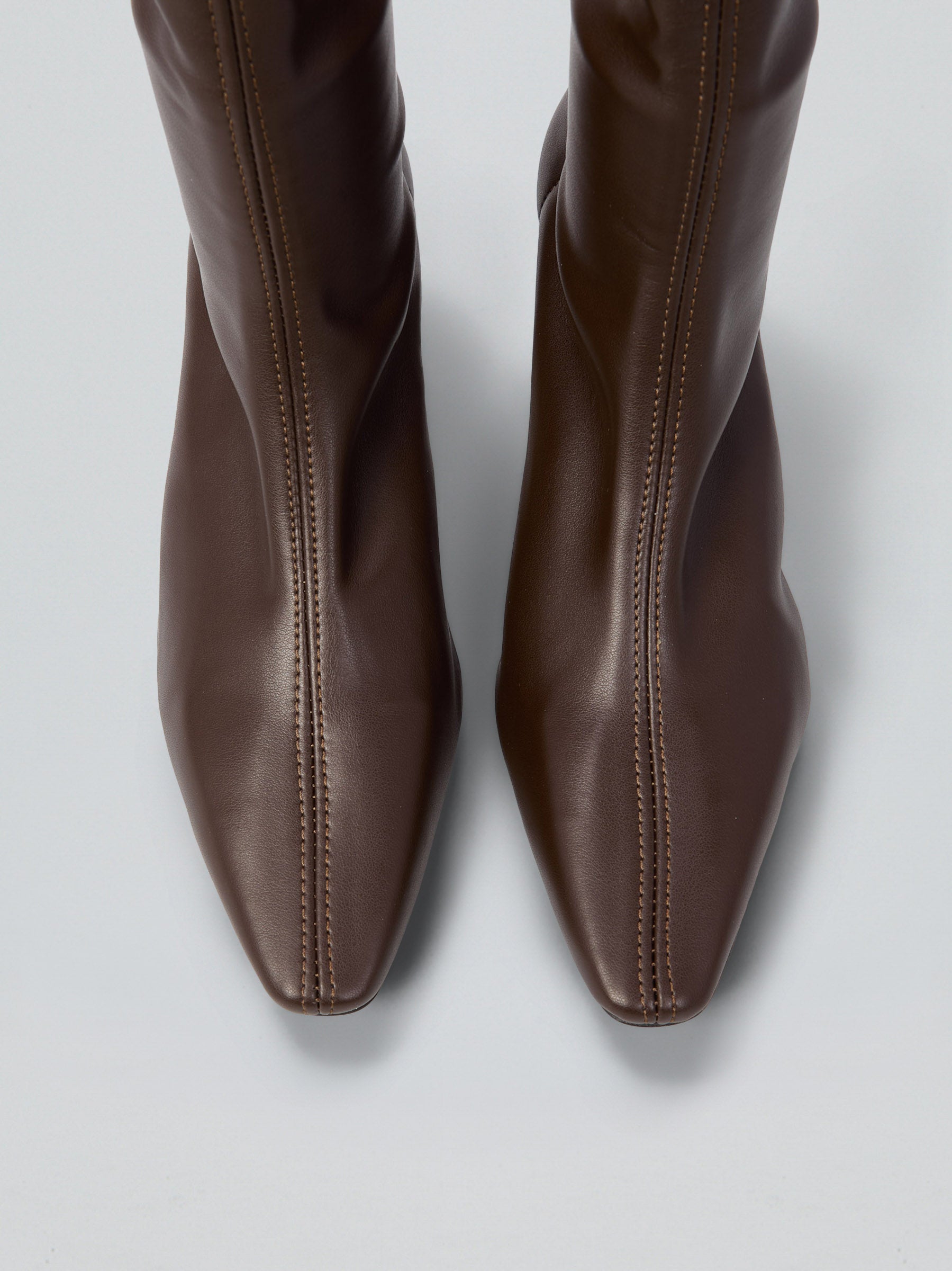 Ovyè Tronchetti con tacco stretch ecopelle moro tacco 5 cm