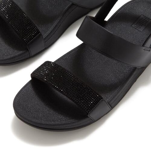 FitFlop Flowrise Crystal sandali donna strass nero