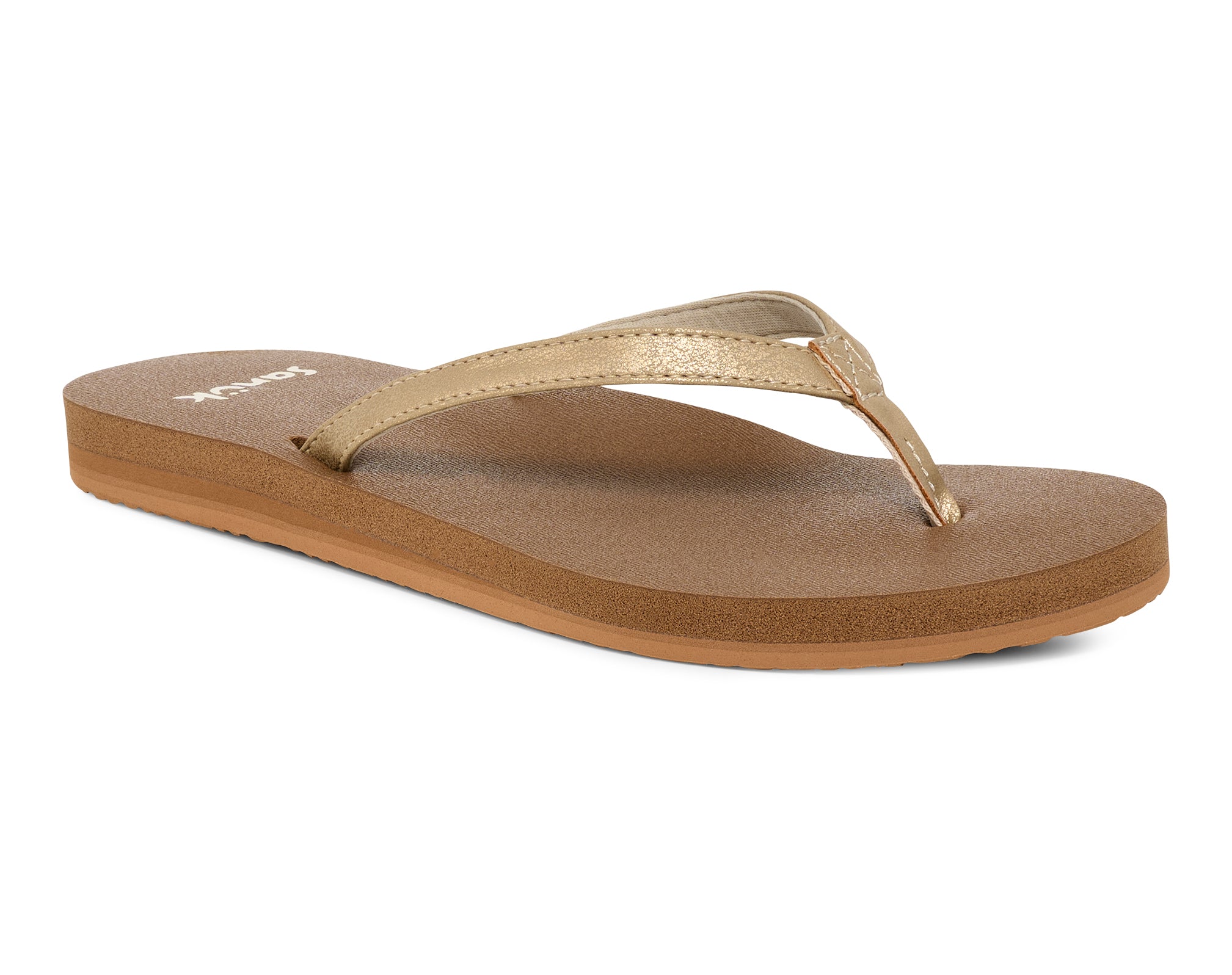 Sanuk Yoga Joy II Shimmer infradito donna champagne memory foam