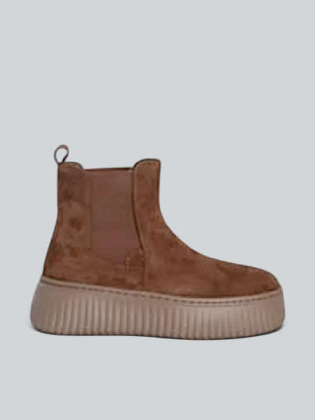 Ovyè Chelsea boots platform brown 5 cm