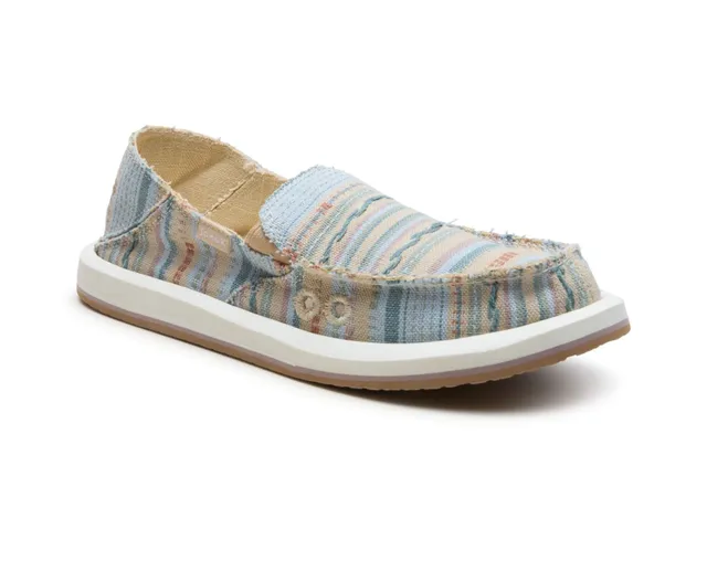 Sanuk Donna Blanket slip on donna Pearl Blue cotone