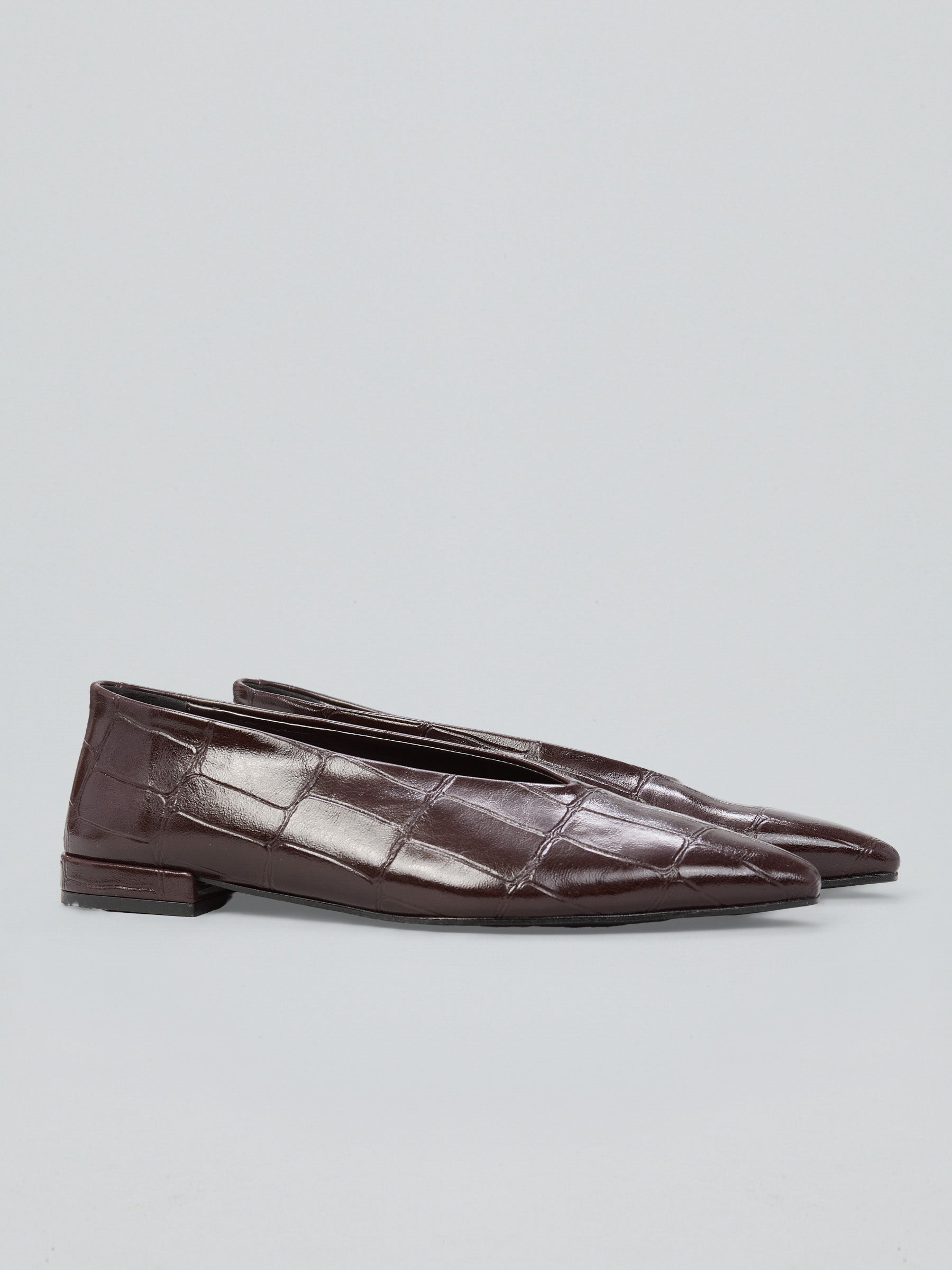 Ovyè Ballerine stampa cocco ecopelle moro tacco 2 cm 38
