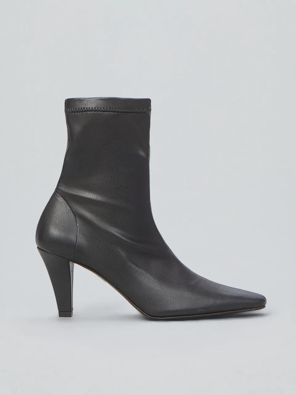 Ovyè Tronchetti con tacco stretch pelle tronchetti neri tacco 8 cm