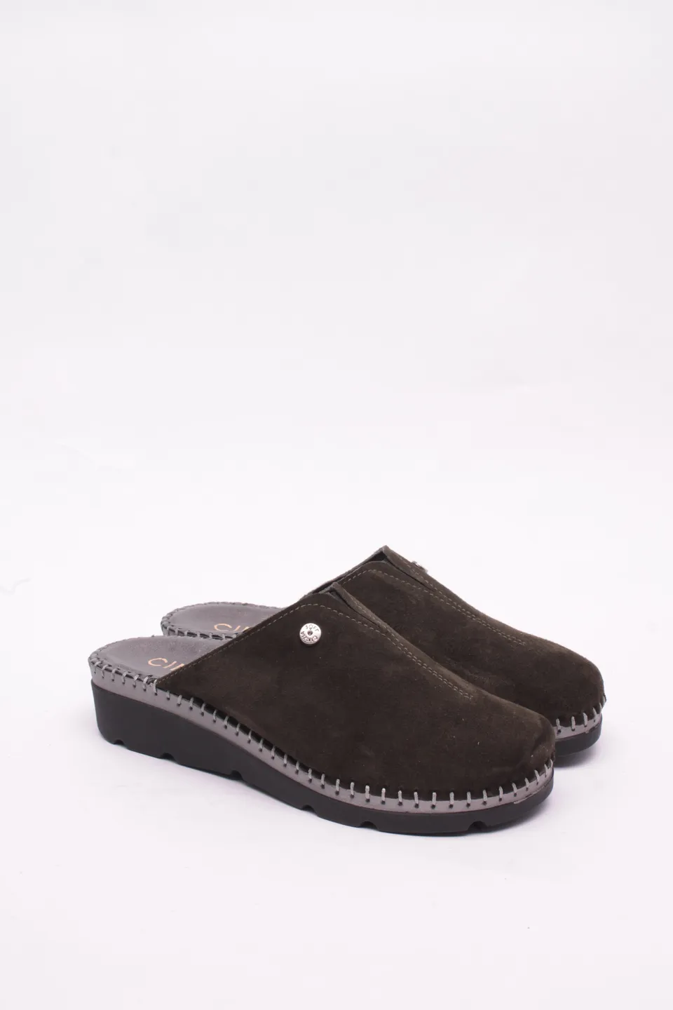Cinzia Soft Ciabatta Forest Pelle Pantofole Donna