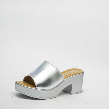 Cinzia Soft Sandali Donna Pelle Platino Tacco Scalzato