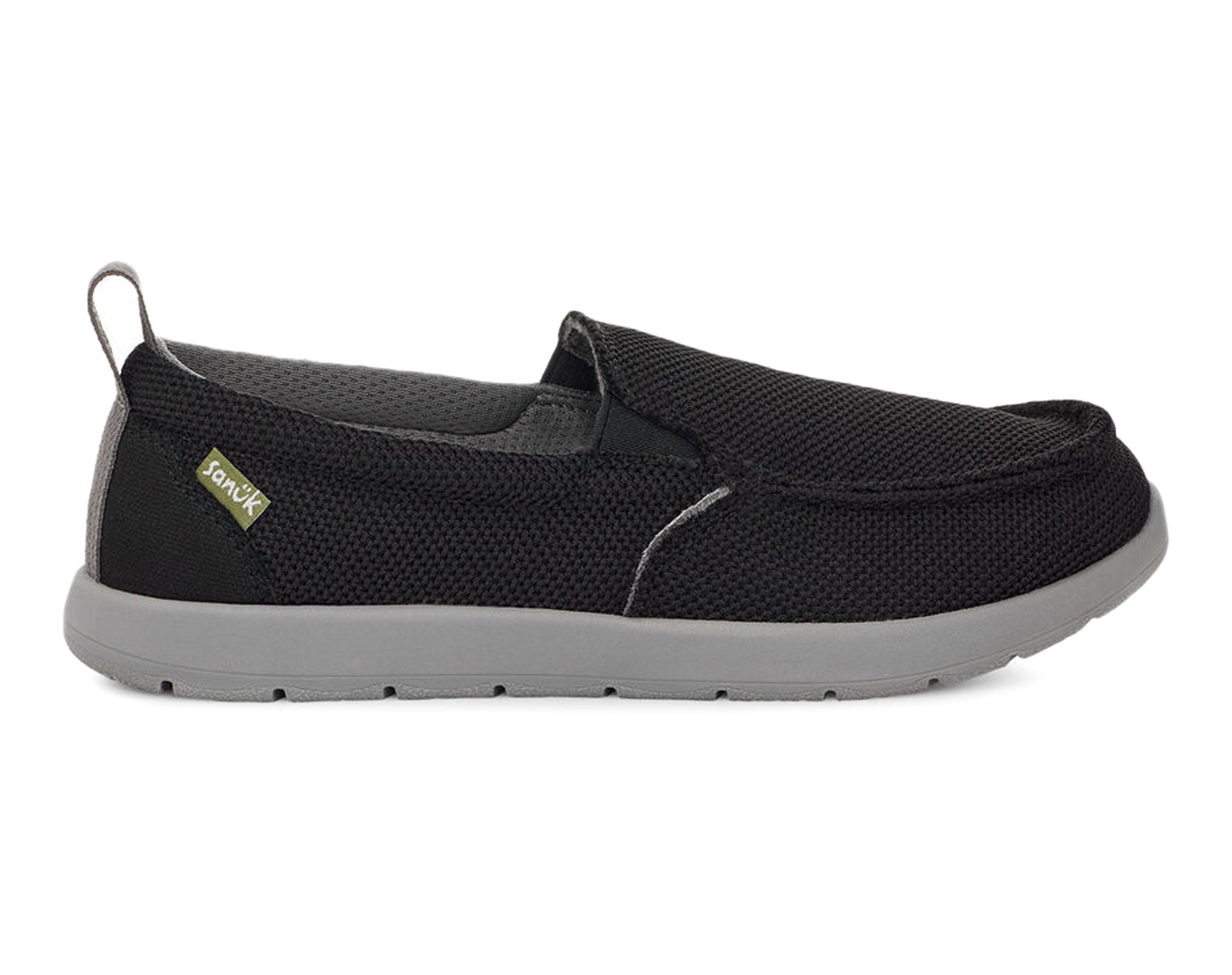 Sanuk Lil Sidewalk Surfer Lite Mesh slip-on ragazzi Nero micro