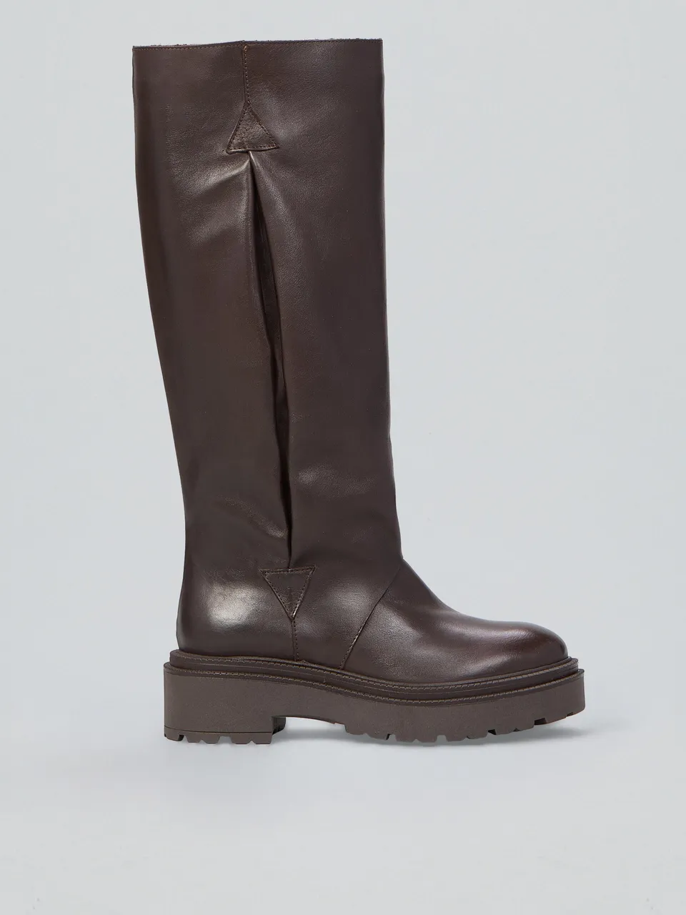 Ovyè Stivali con Tacco Stivali Pelle Moro Tacco 4 cm