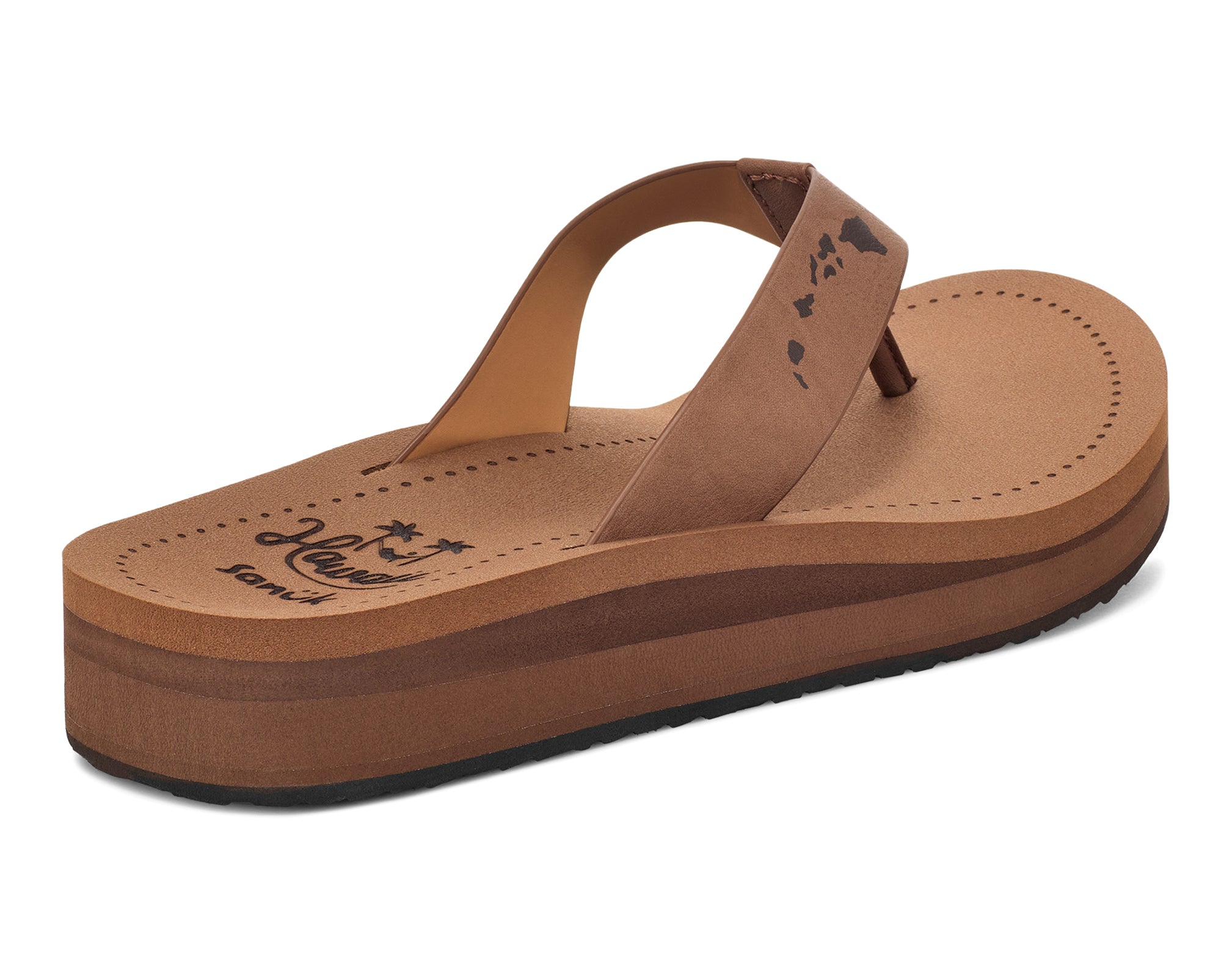 Sanuk Highland Hawaii Sandali Donna Platform Marroni