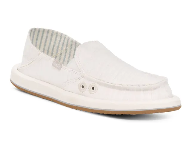 Sanuk Donna Days mocassini donna Bianco cotone e canapa