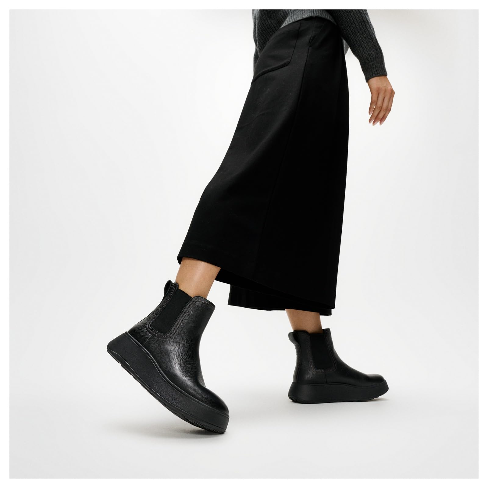 FitFlop F-mode Chelsea stivali donna 37 EU pelle foderati
