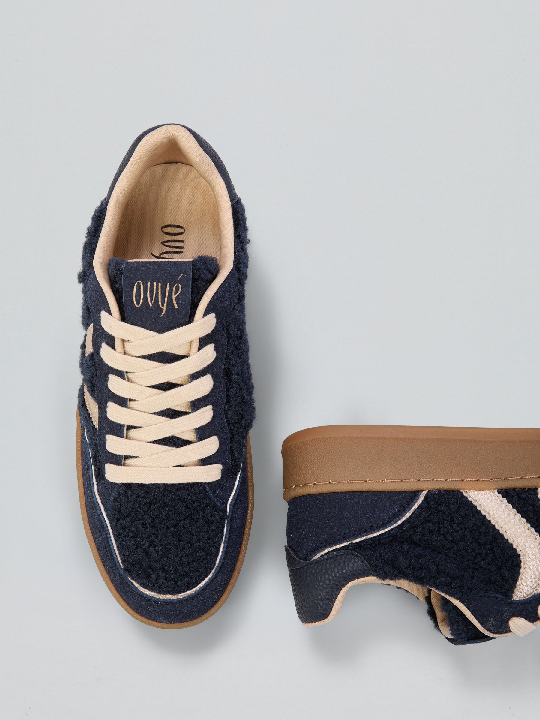 Ovye Sneakers effetto teddy sneaker blu sera