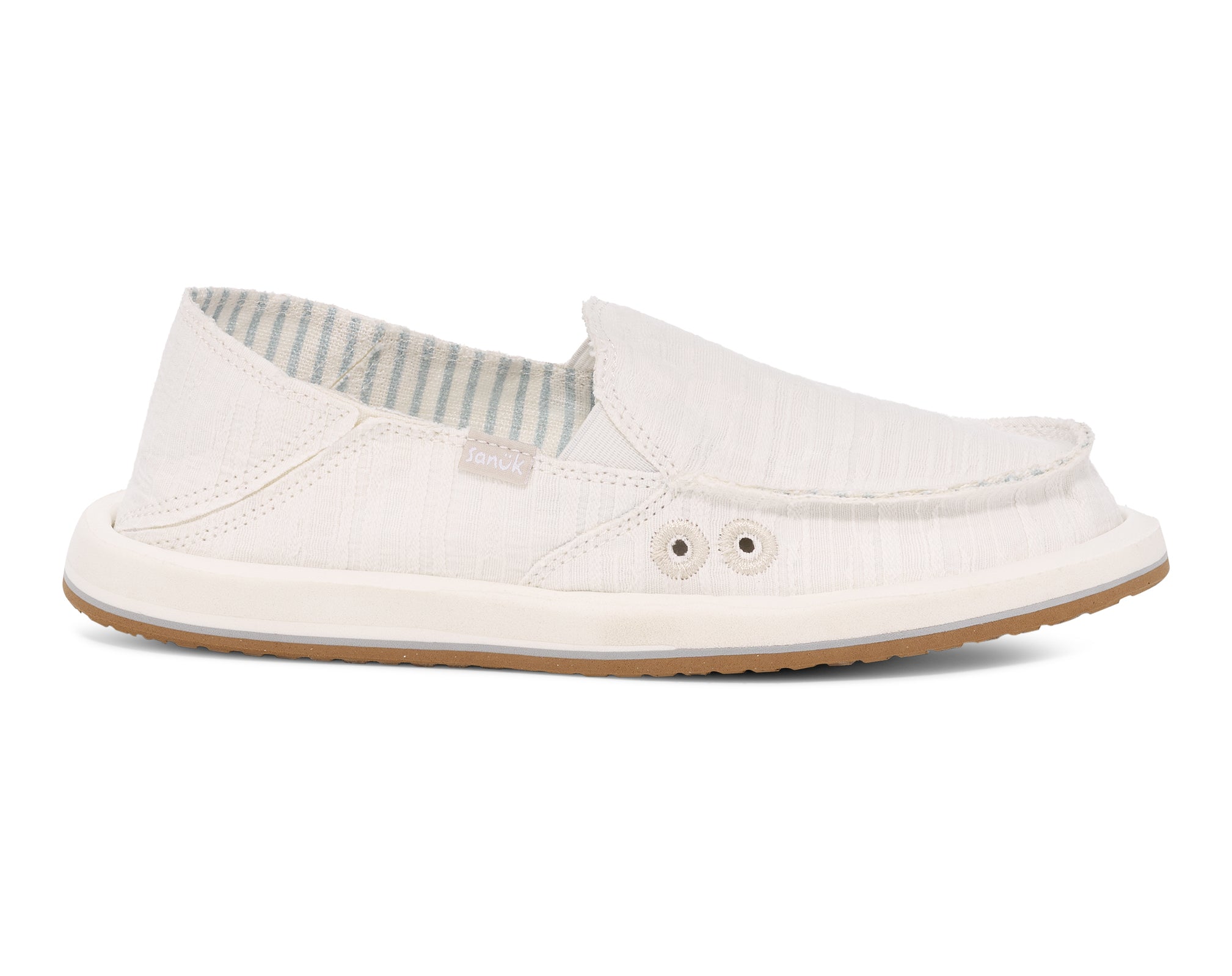 Sanuk Donna Days mocassini donna Bianco cotone e canapa