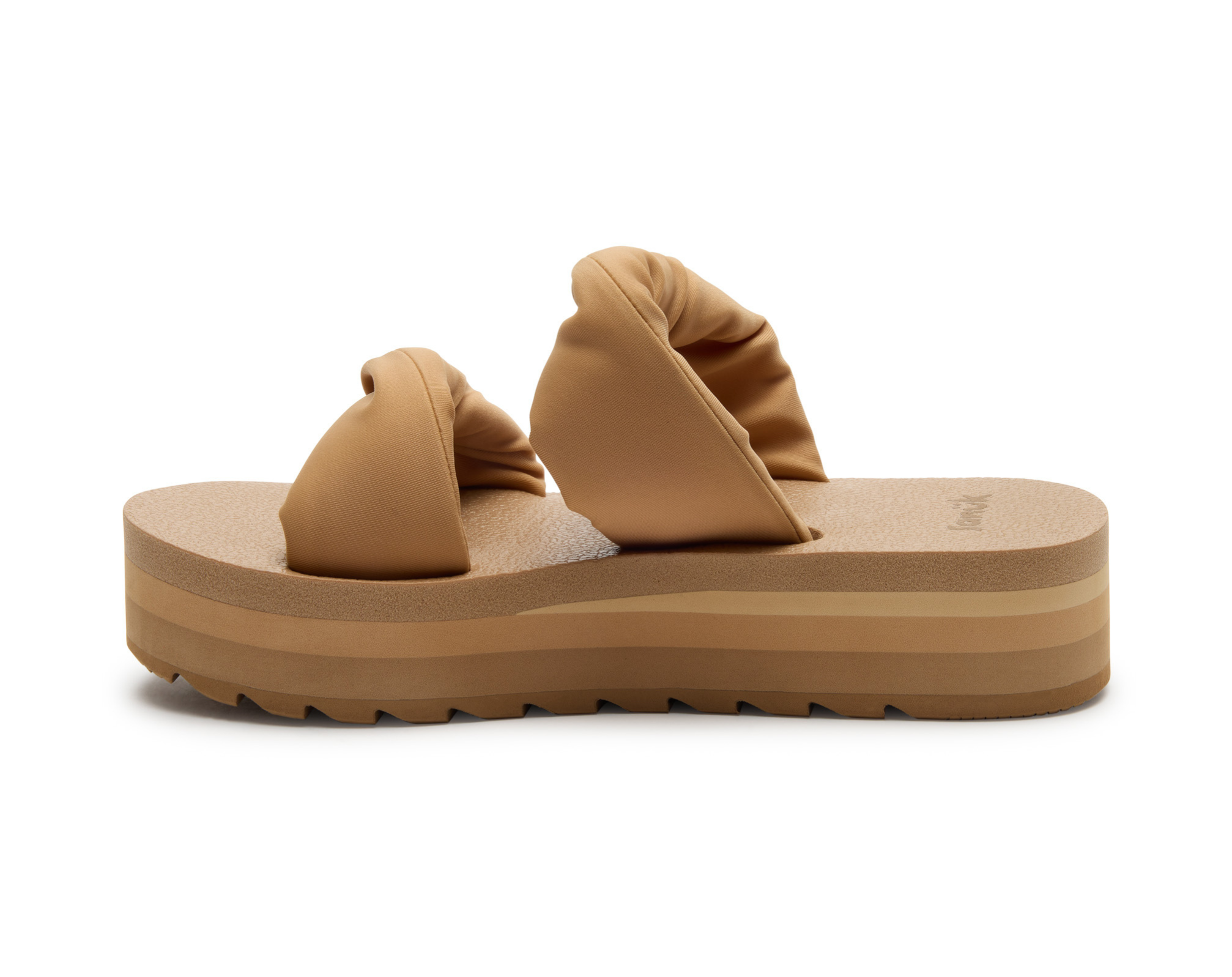 Sanuk Yoga Twist-N-Slide sandali donna Tan platform