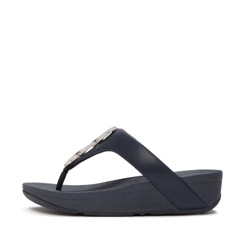 FitFlop Flowrise Crystal Toe-Post sandali donna nero